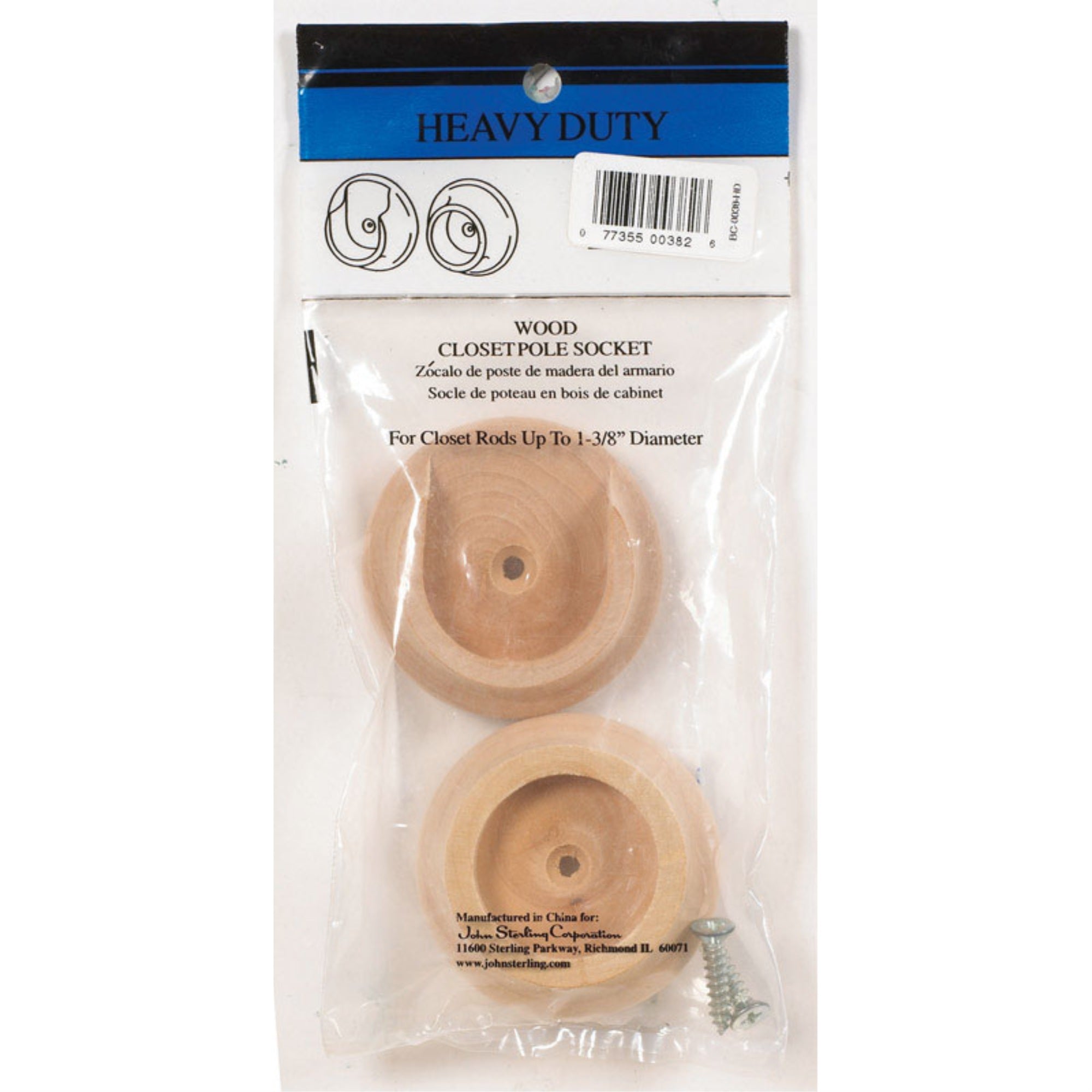 Socket Pole Hd Wd 1-3/8 (Pack Of 25)