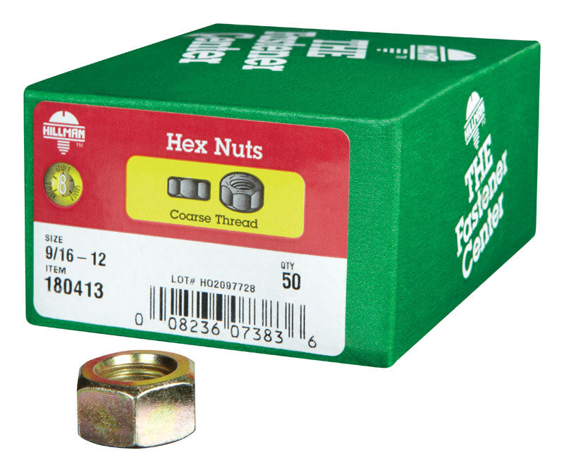 Nut Hex Gr8 9/16-12 Bx50 (Pack Of 1)