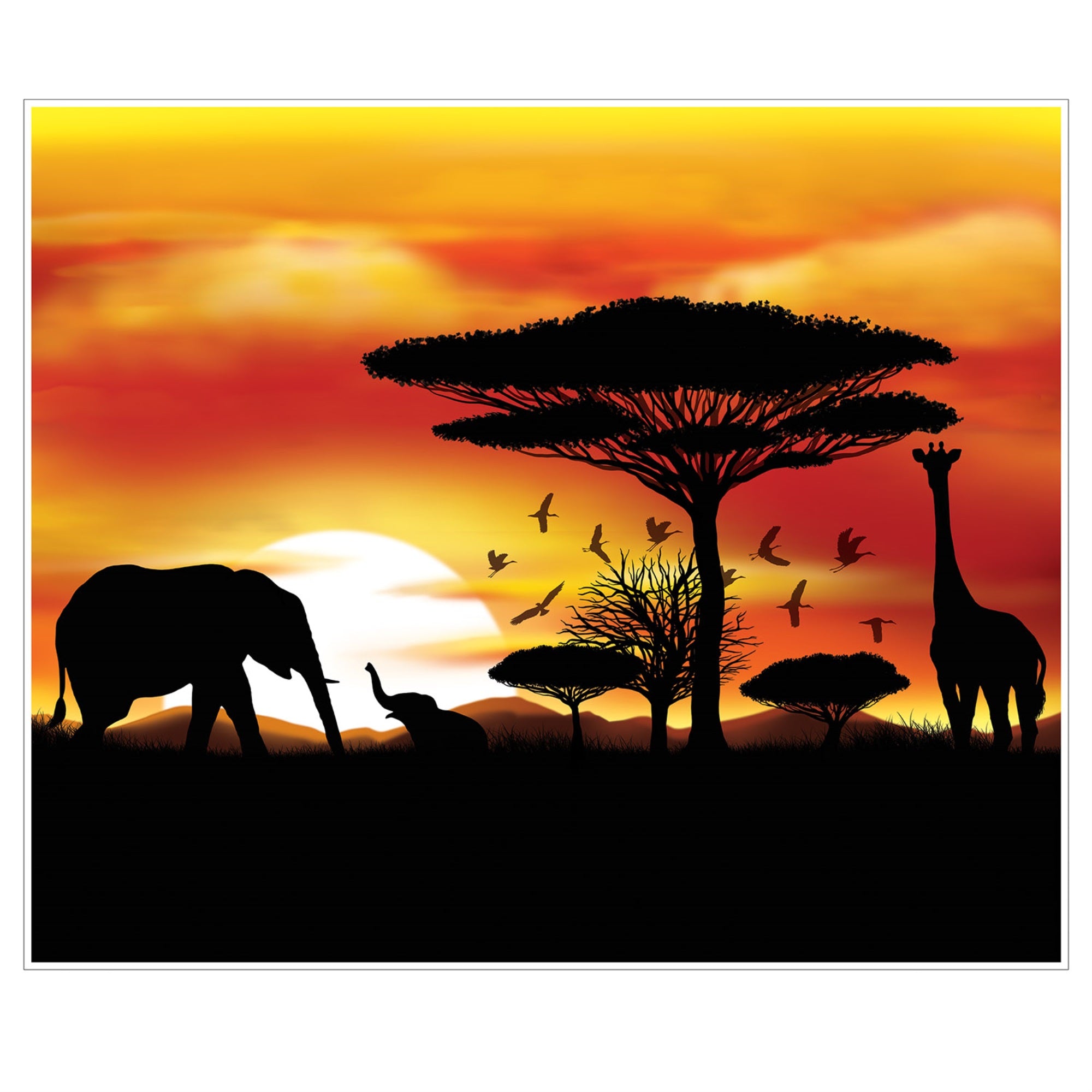 Safari Insta-Mural, (Pack Of 6)