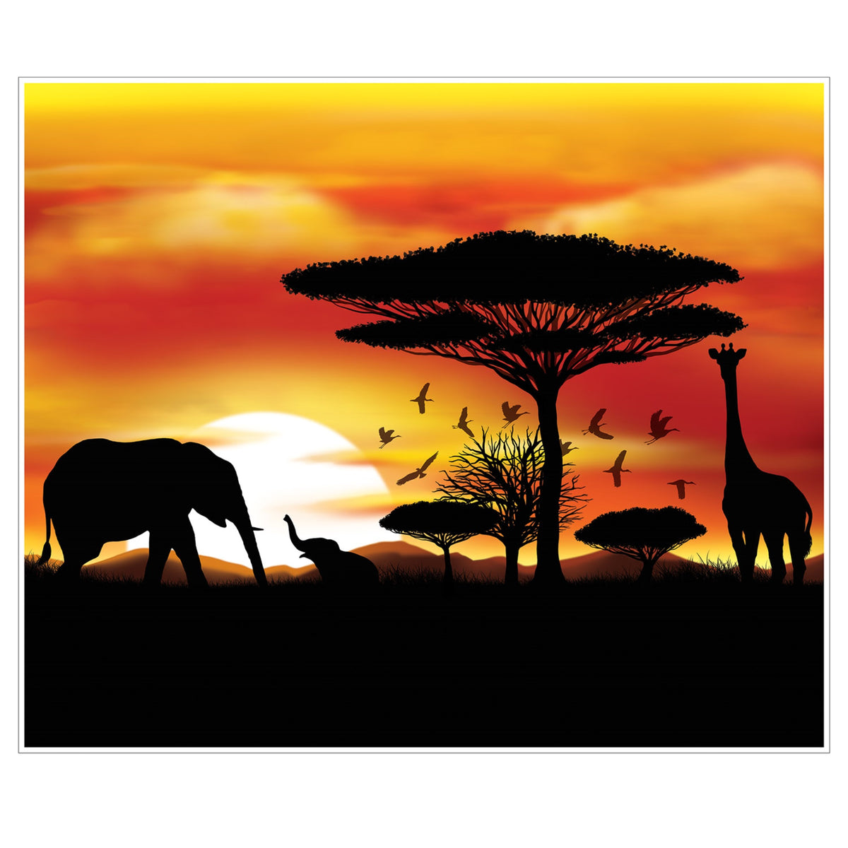 Safari Insta-Mural, (Pack Of 6)