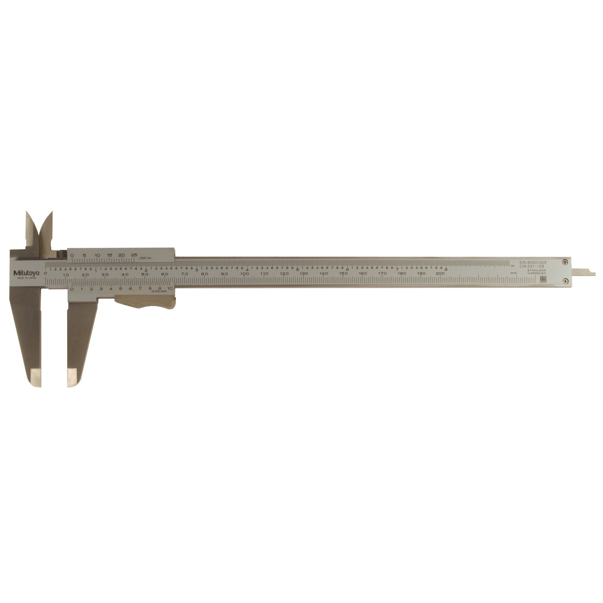 Vrn Cal, 200mm/8 In, .02mm/.001 In, TC, DS