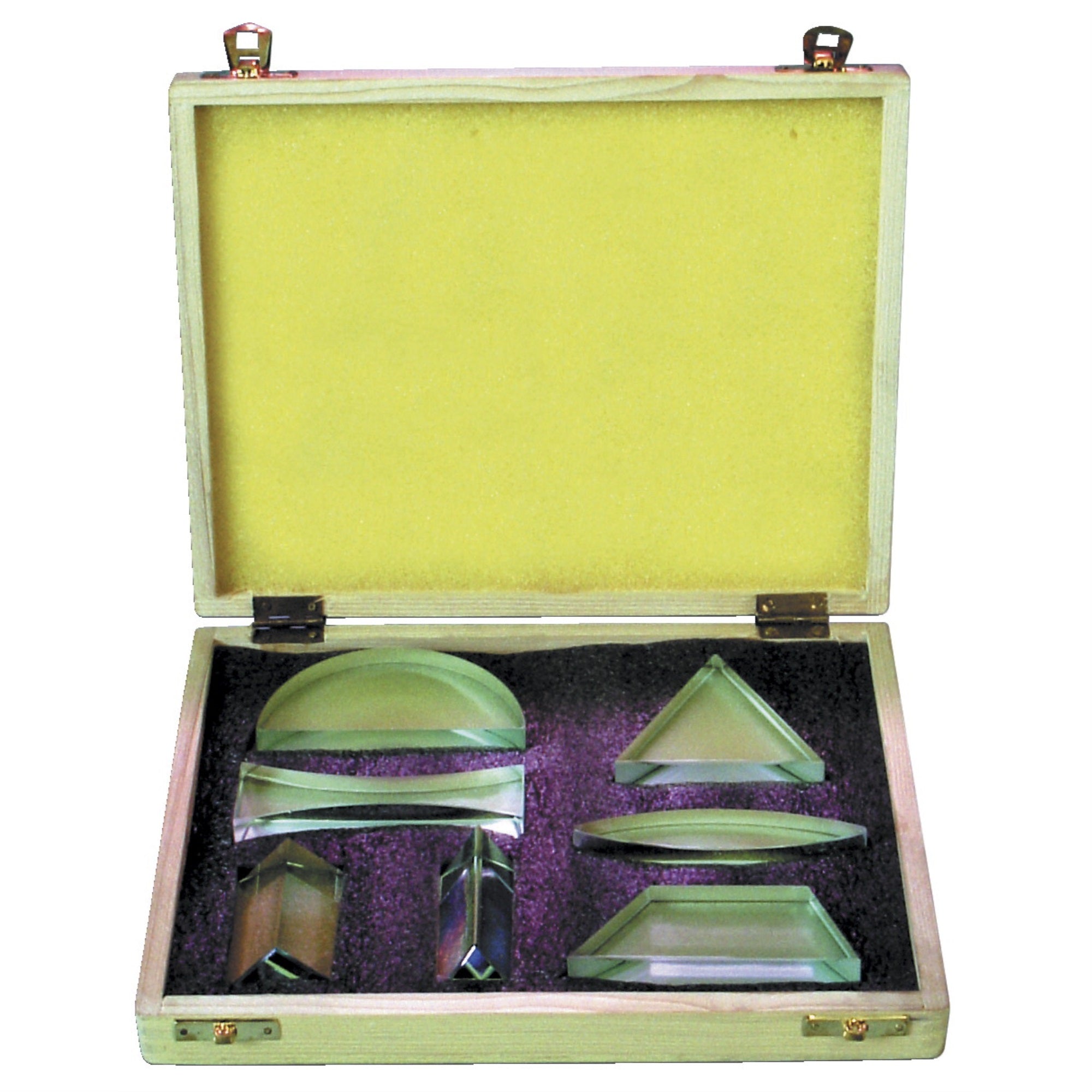 Frey Scientific Prism And Lens Set With Case, Acrylic, 7 Pieces