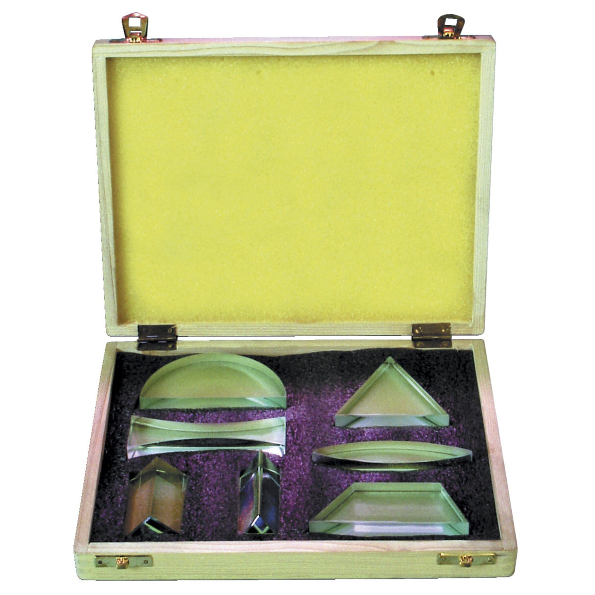 Frey Scientific Prism And Lens Set With Case, Acrylic, 7 Pieces