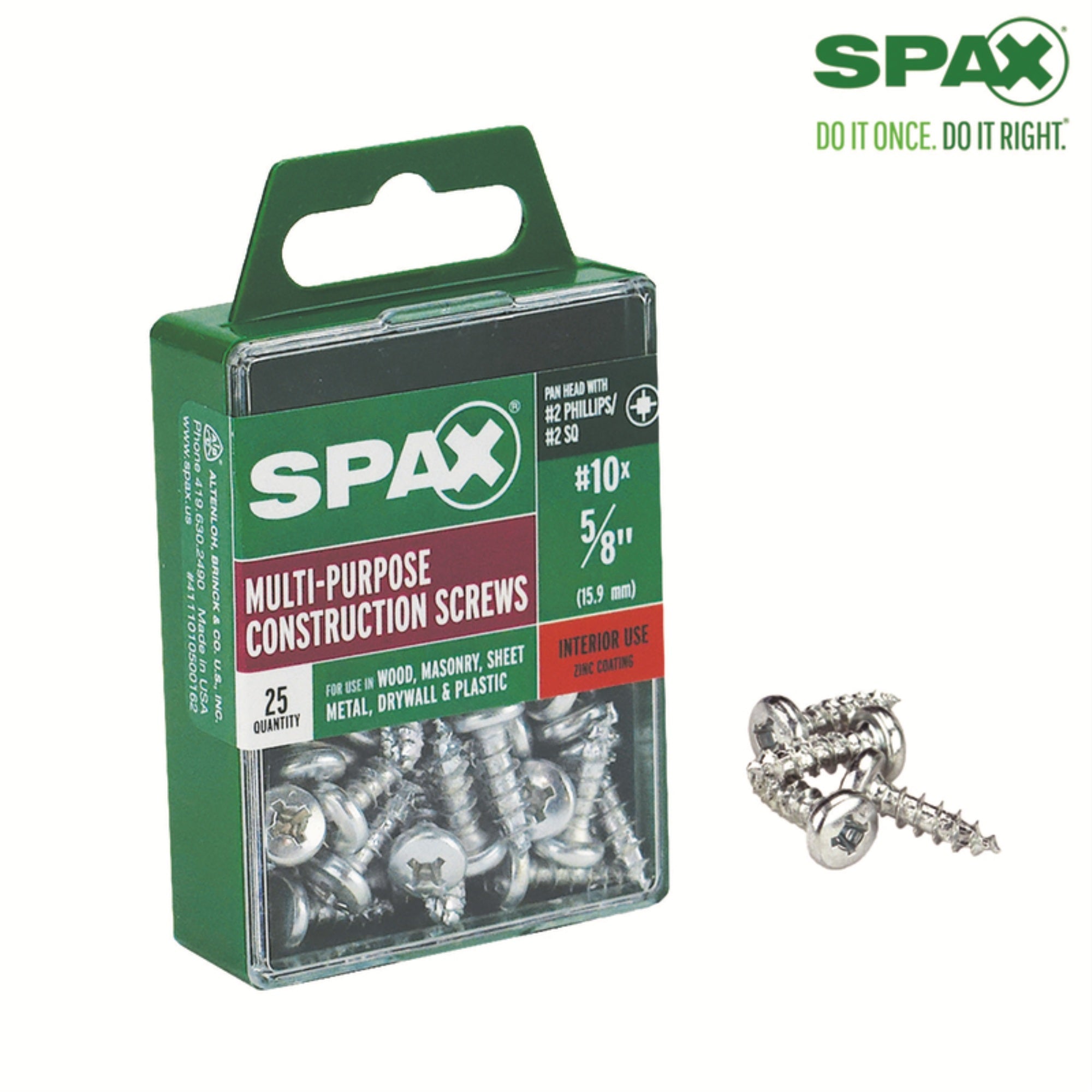 Scrw Spax Ph 10X5/8 Bx25 (Pack Of 1)