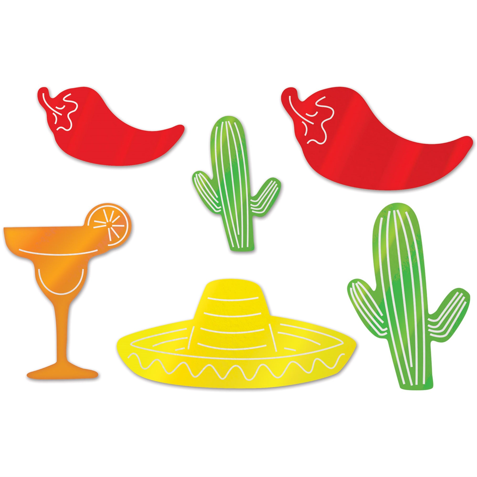 Foil Fiesta Silhouettes, (Pack Of 12)