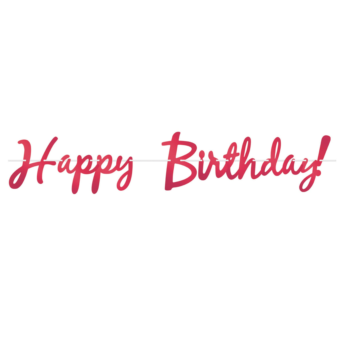 Foil Happy Birthday! Streamer Red; Assembly Required Pack Of 12