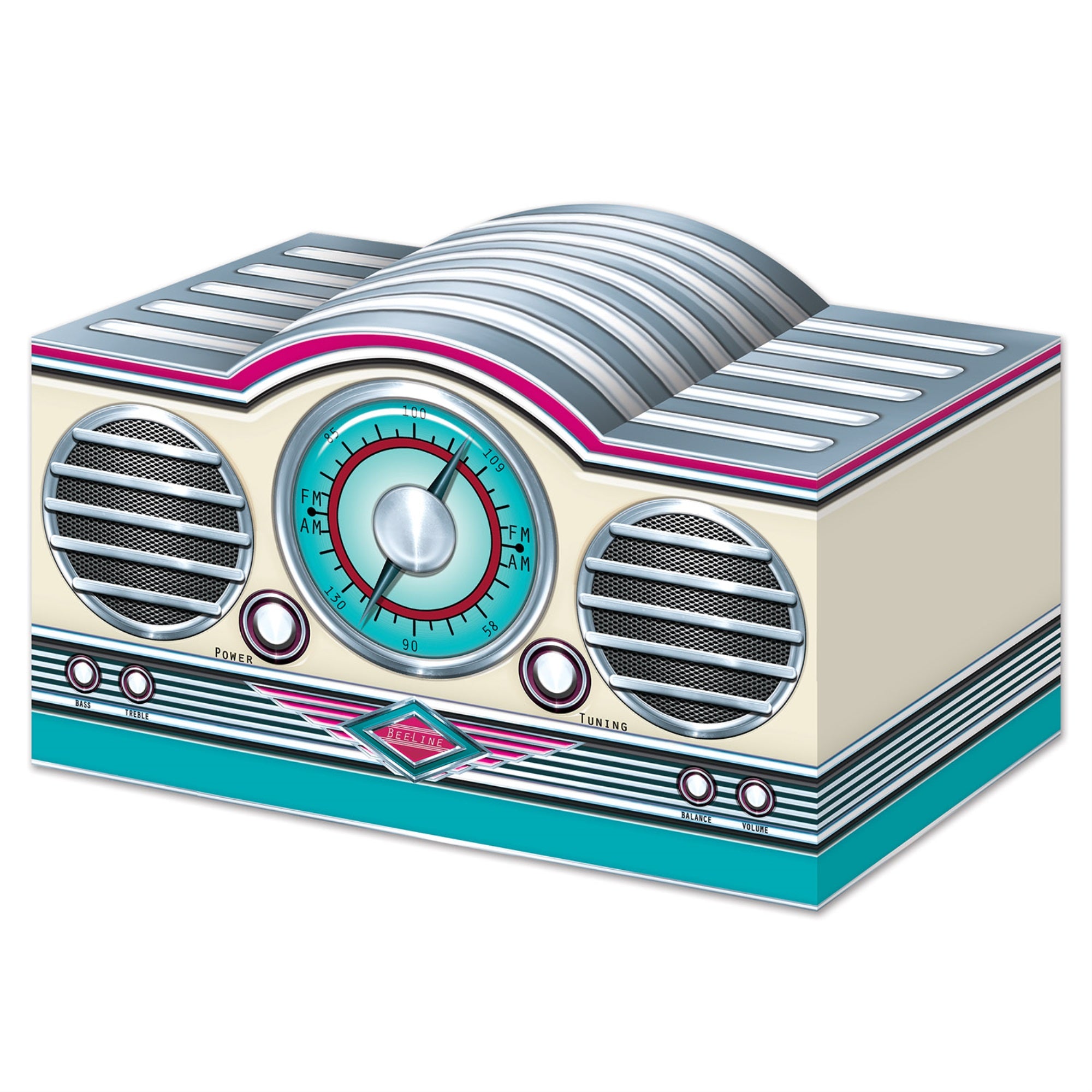 3-D Rock & Roll Radio Centerpiece, (Pack Of 12)