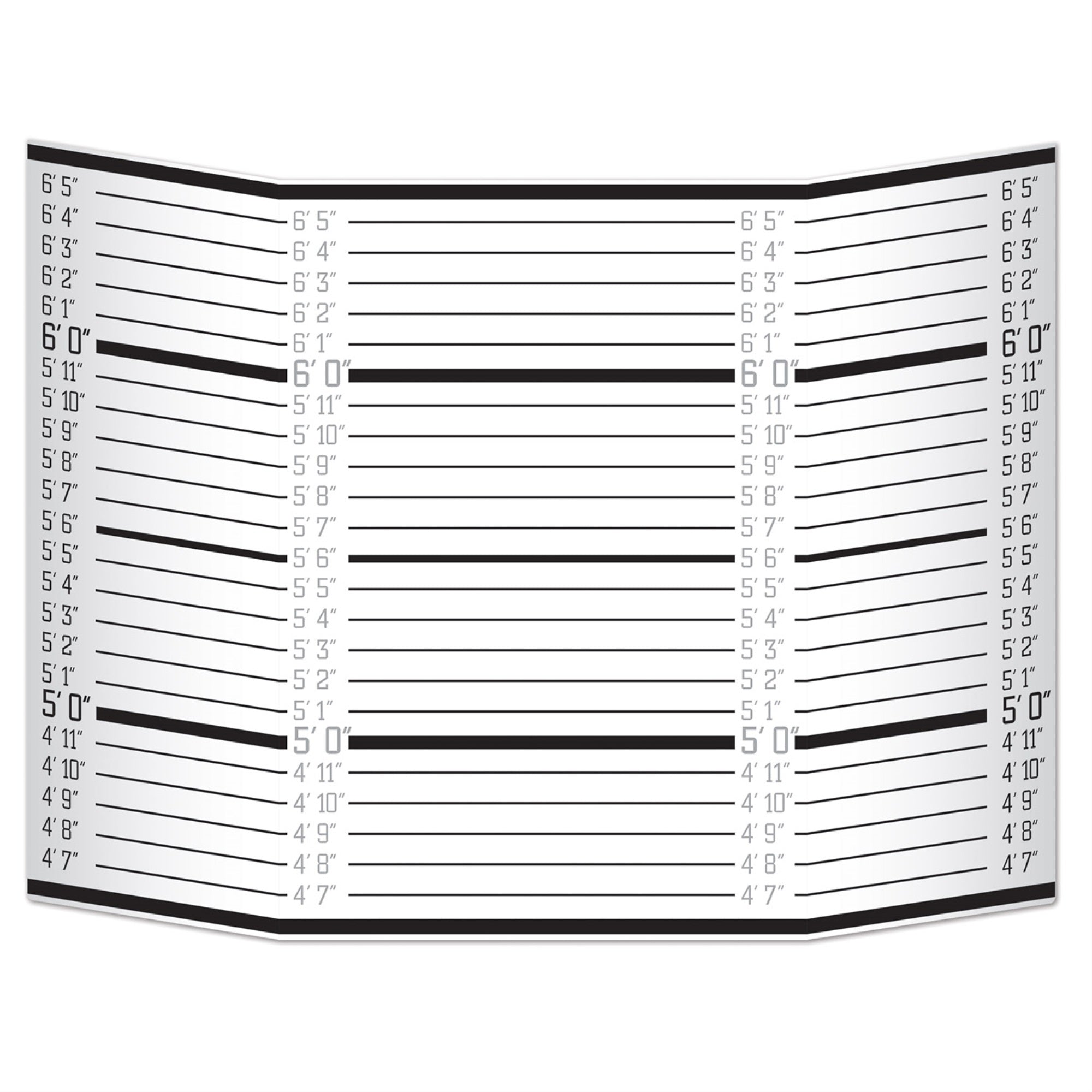 Mug Shot Lineup Photo Prop, (Pack Of 6)