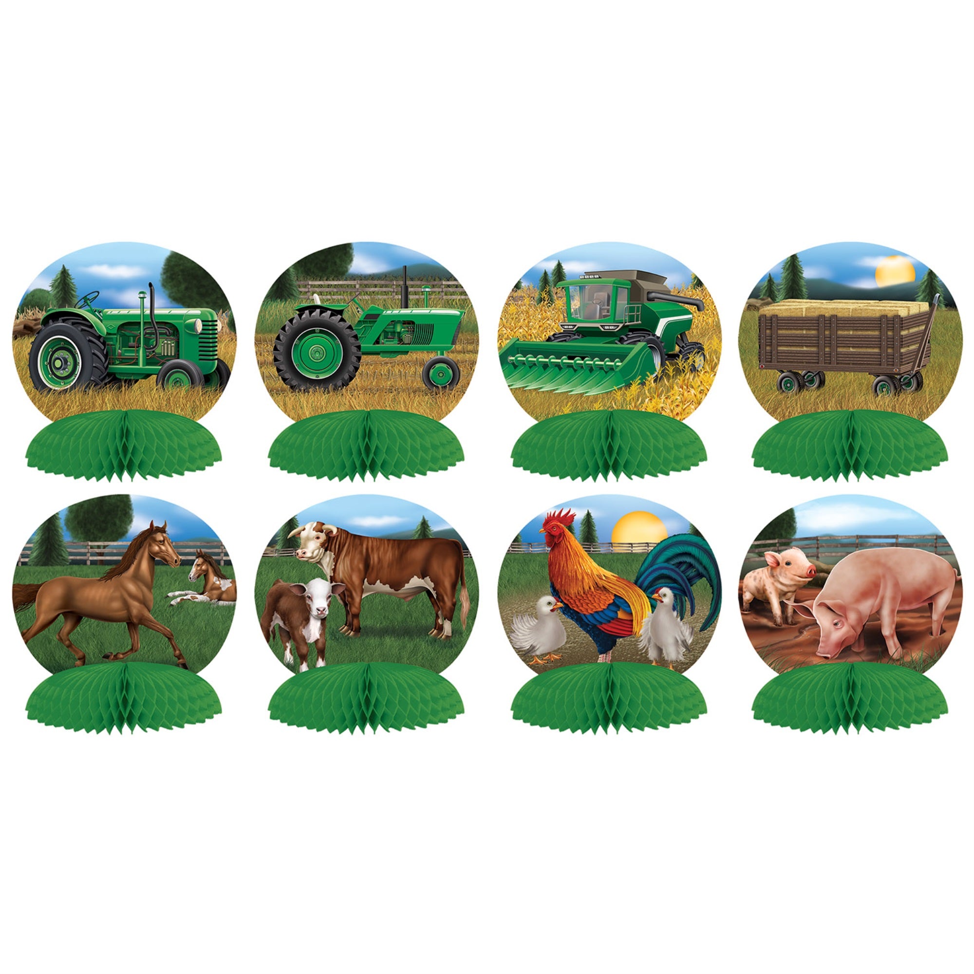 Farm Mini Centerpieces, (Pack Of 12)