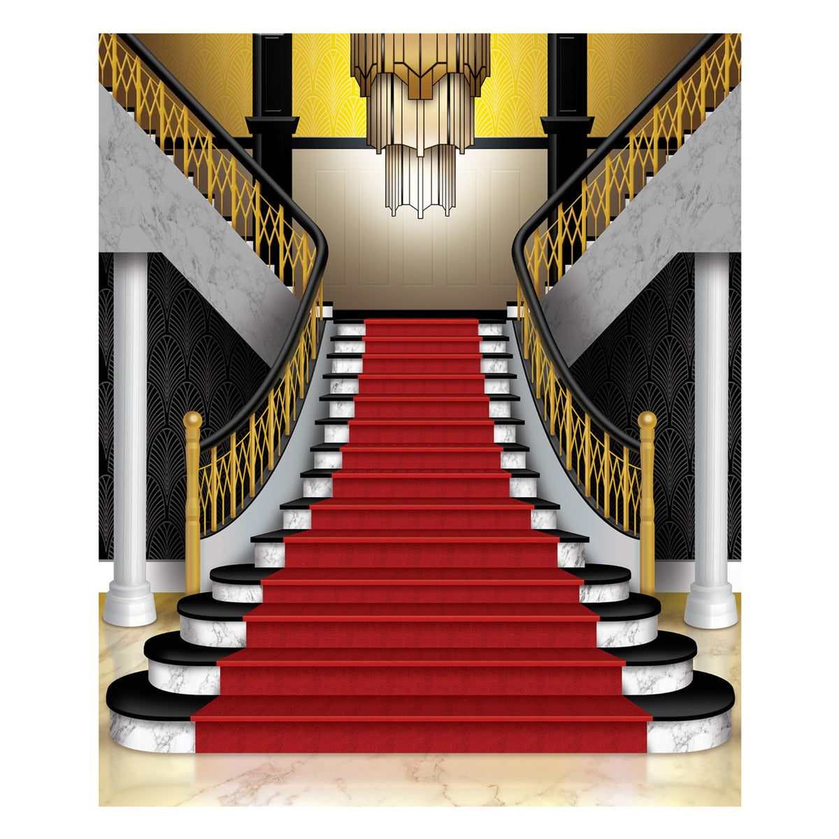 Grand Staircase Insta-Mural Photo Op, (Pack Of 6)