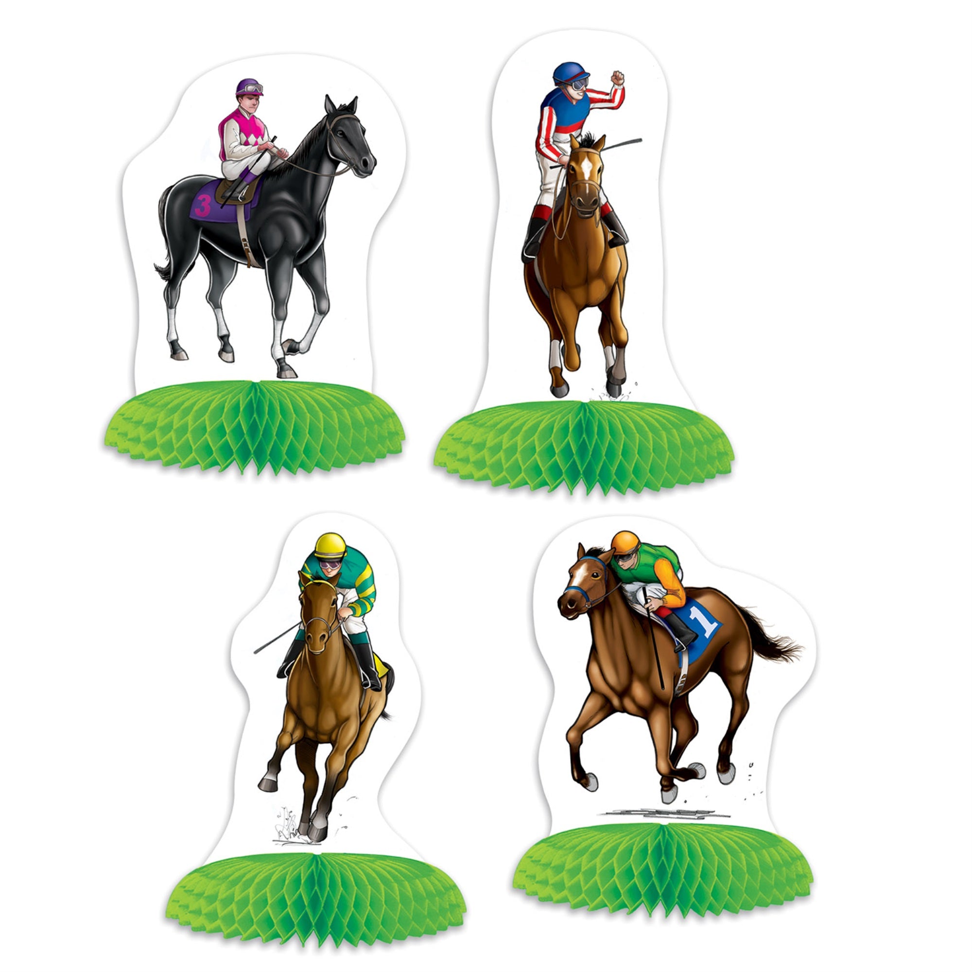Horse Racing Mini Centerpieces, (Pack Of 12)