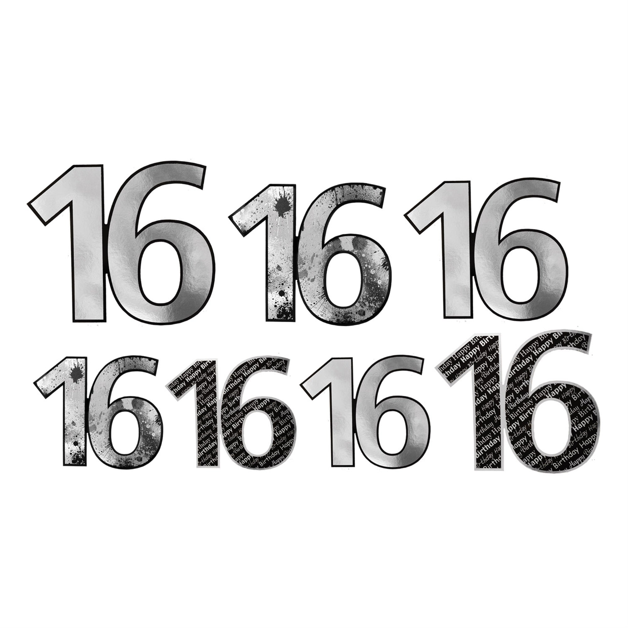 16  Foil Cutouts, (Pack Of 12)