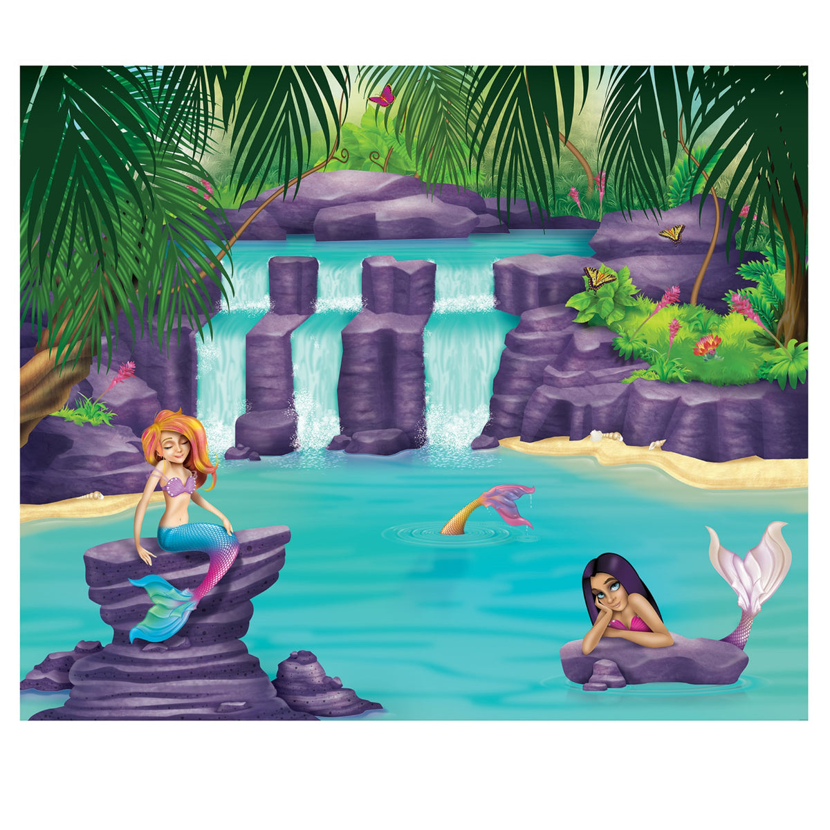 Mermaid Lagoon Insta-Mural, (Pack Of 6)