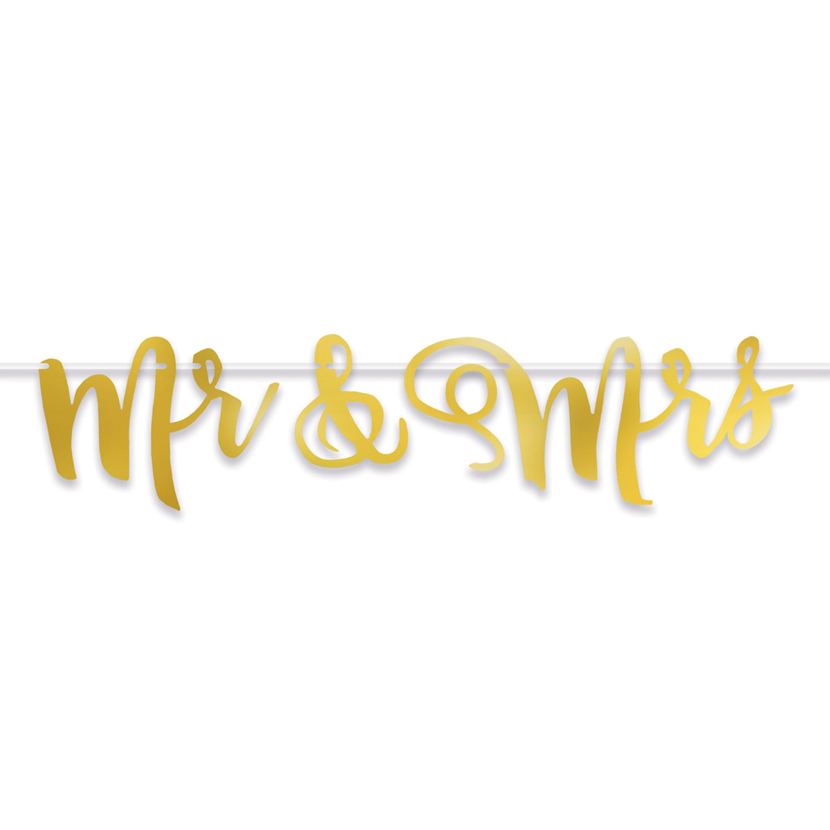 Foil Mr & Mrs Streamer, (Pack Of 12)