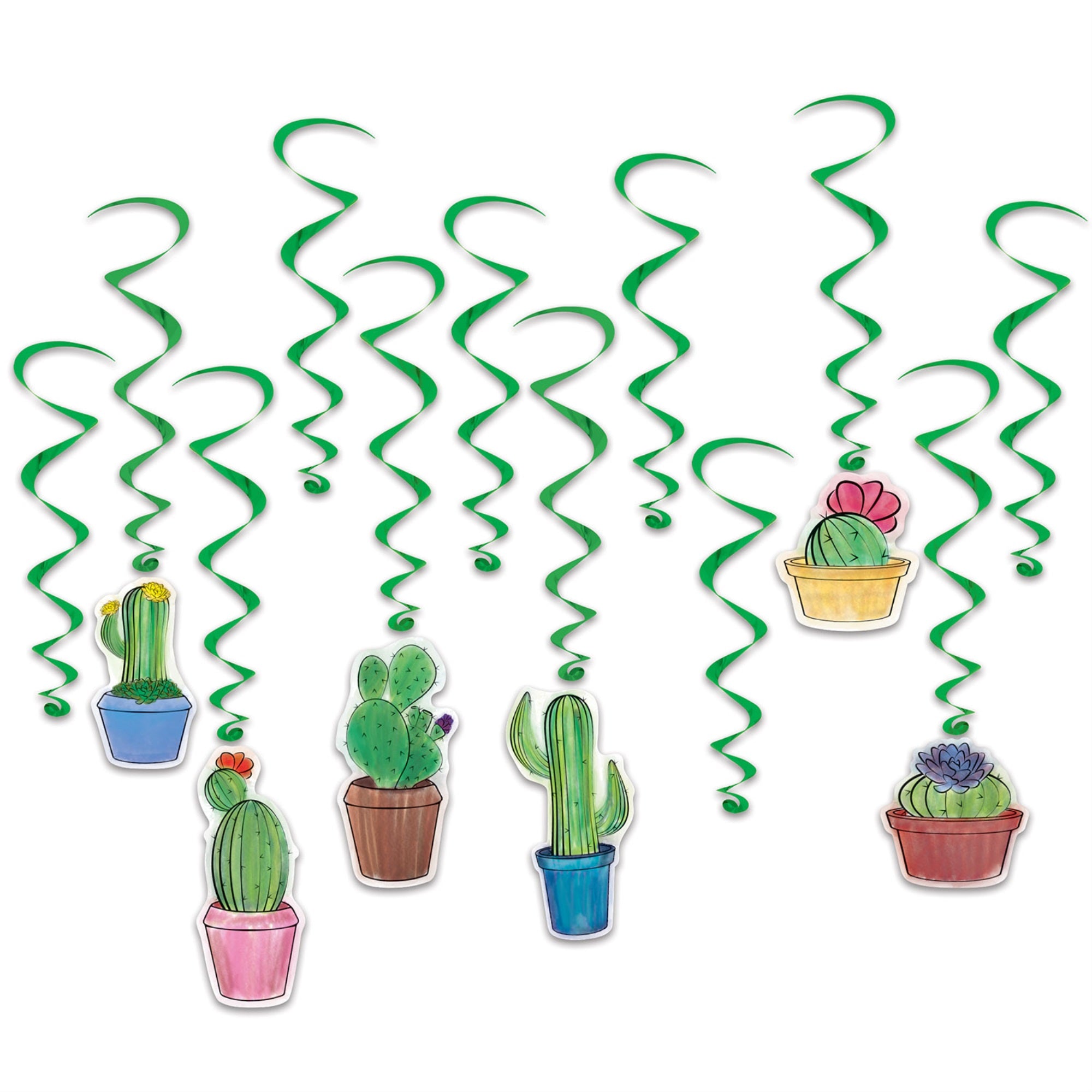 Cactus Whirls, (Pack Of 6)