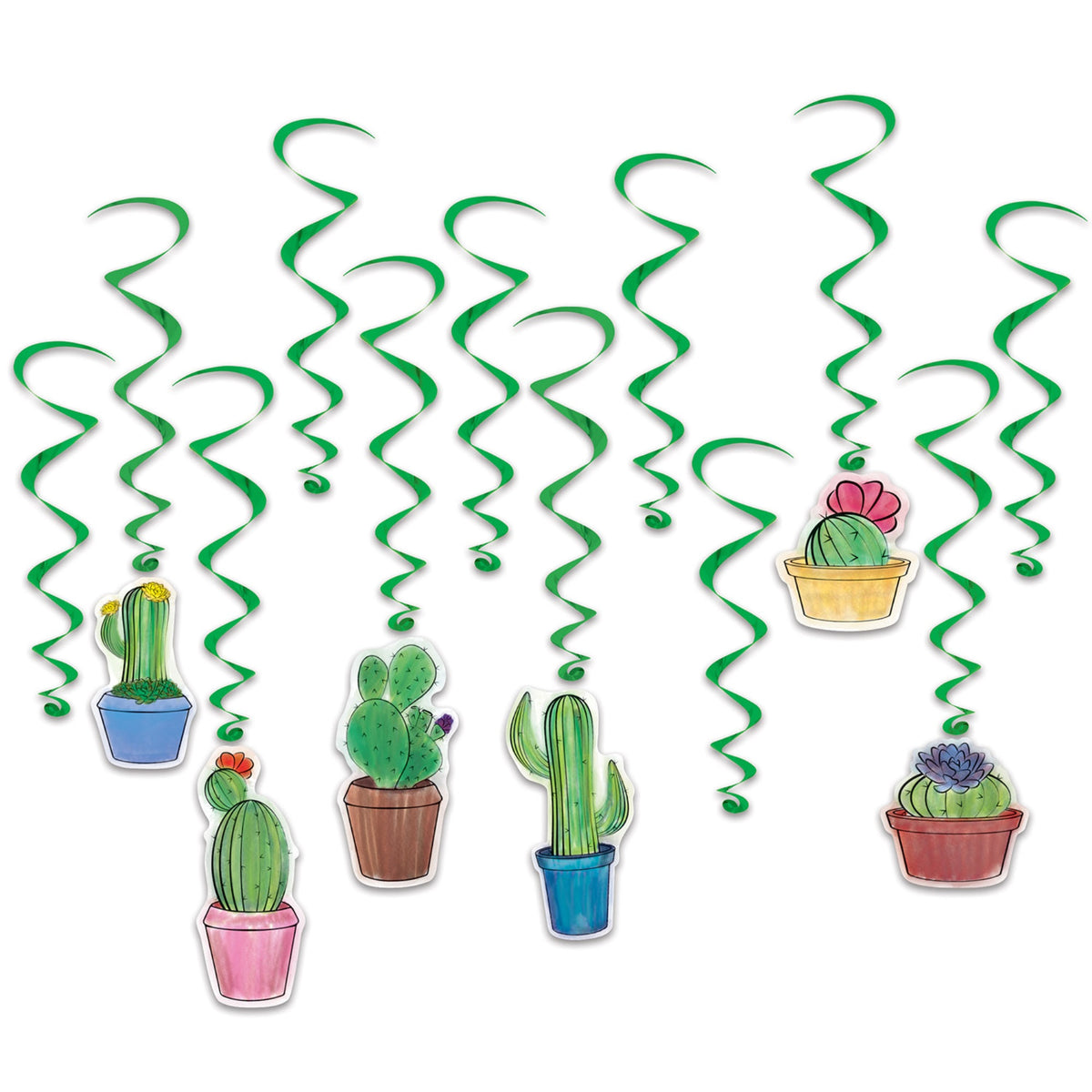 Cactus Whirls, (Pack Of 6)