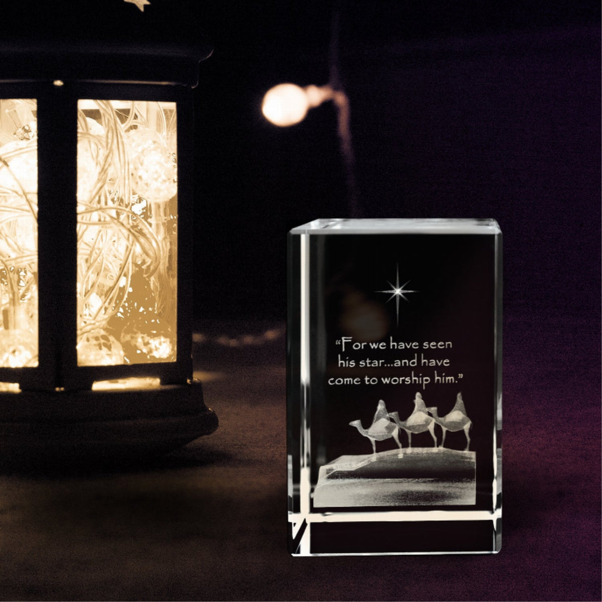 The Magi Laser-Engraved Crystal Cube
