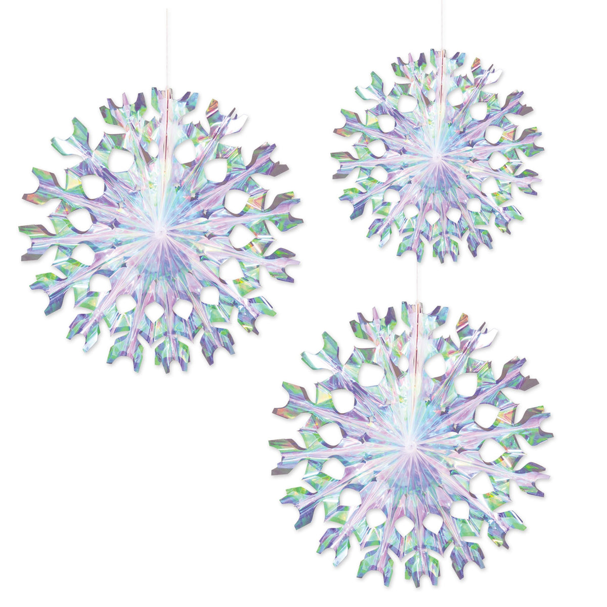 Iridescent Fans, (Pack Of 6)