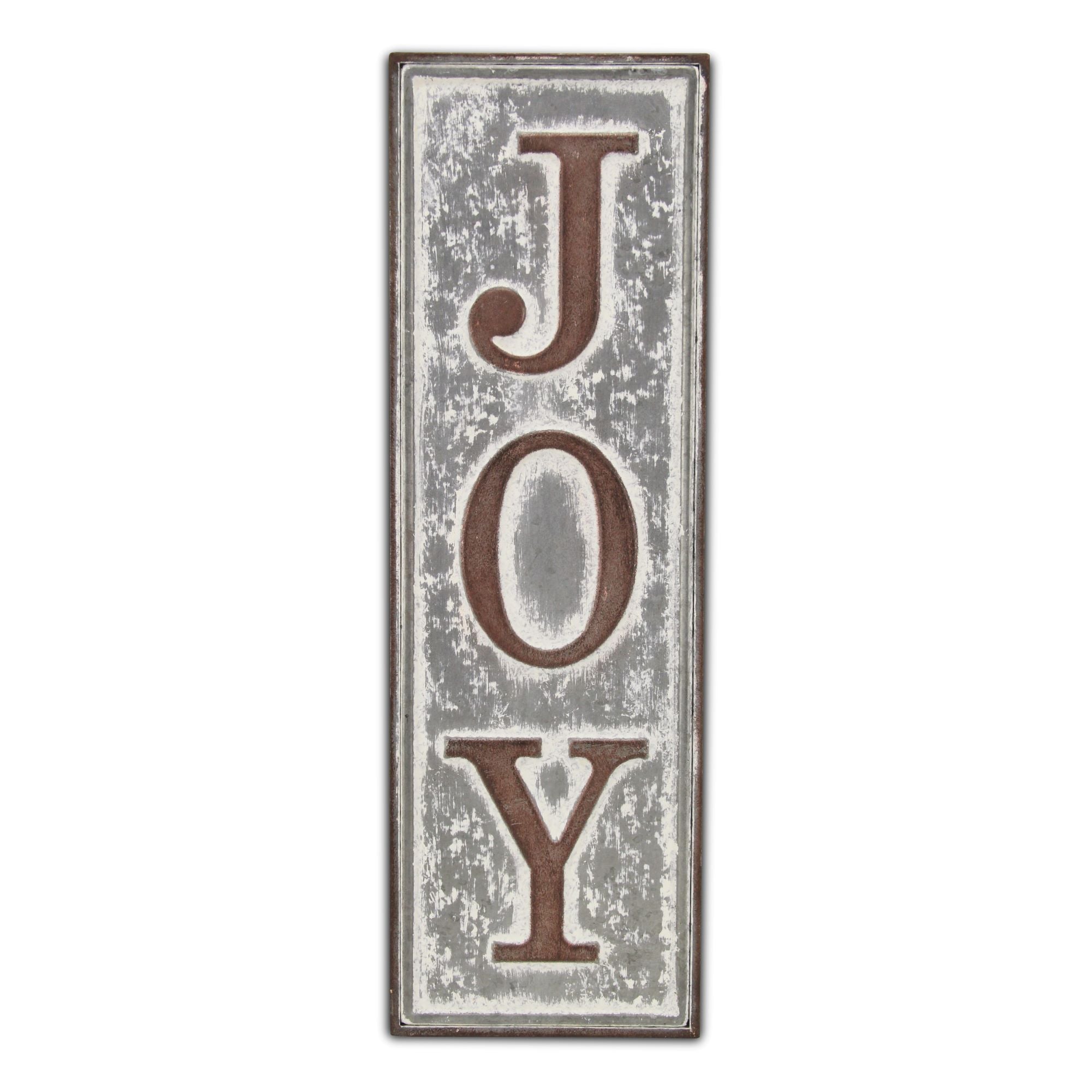 Clarke Galvanized Vertical Joy Wall Sign