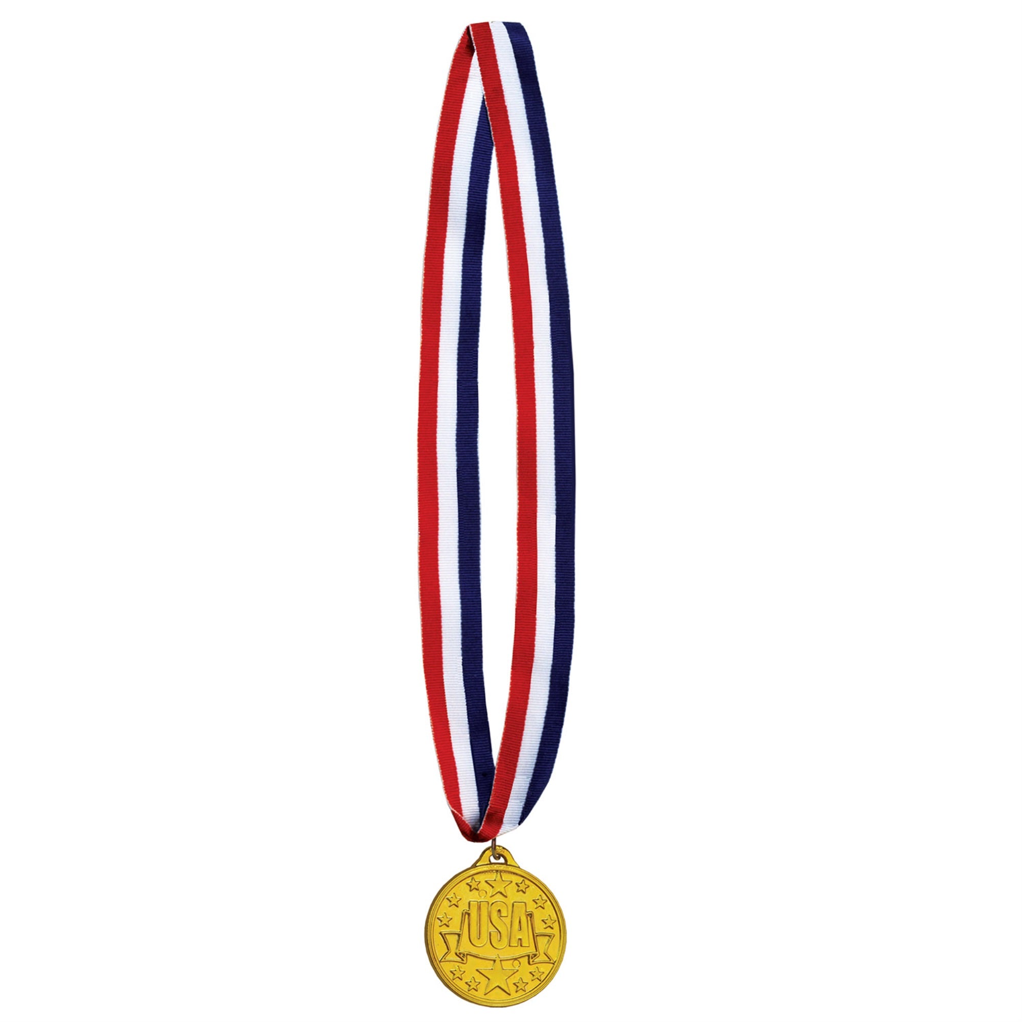 Usa Medal W/Ribbon, (Pack Of 12)