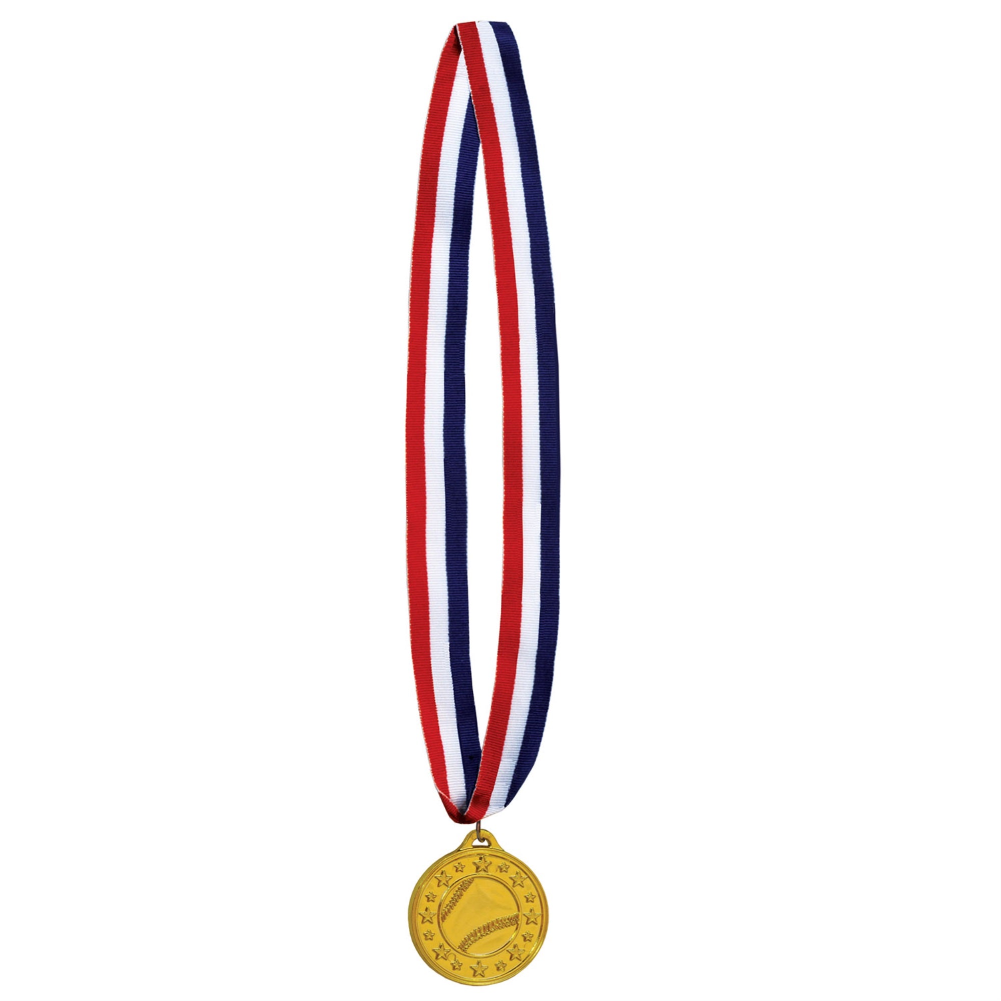 Baseball Medal W/Ribbon, (Pack Of 12)