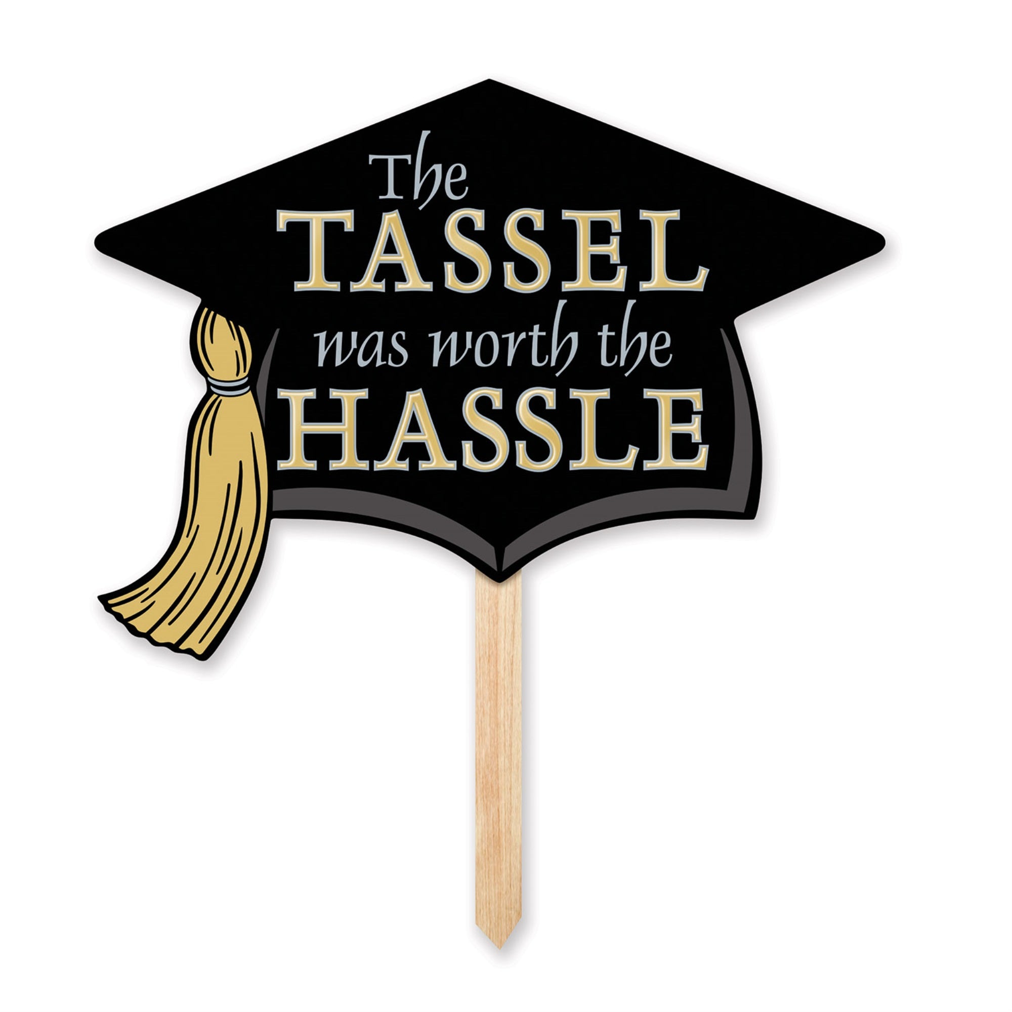 Grad Cap Yard Sign, (Pack Of 6)