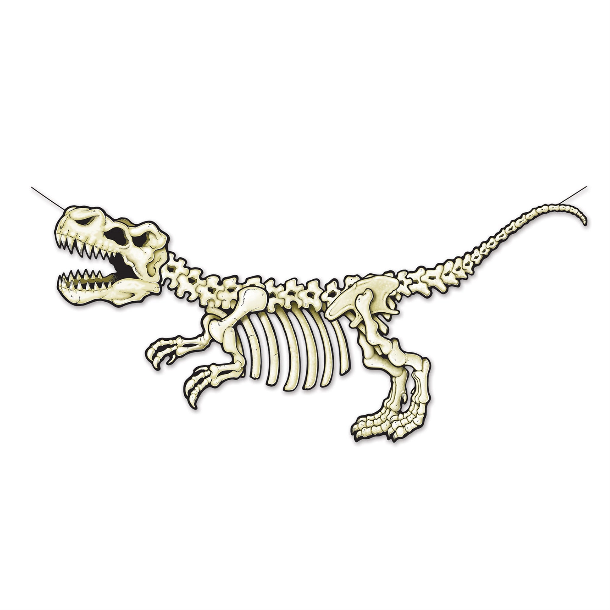 T-Rex Skeleton Streamer, (Pack Of 12)