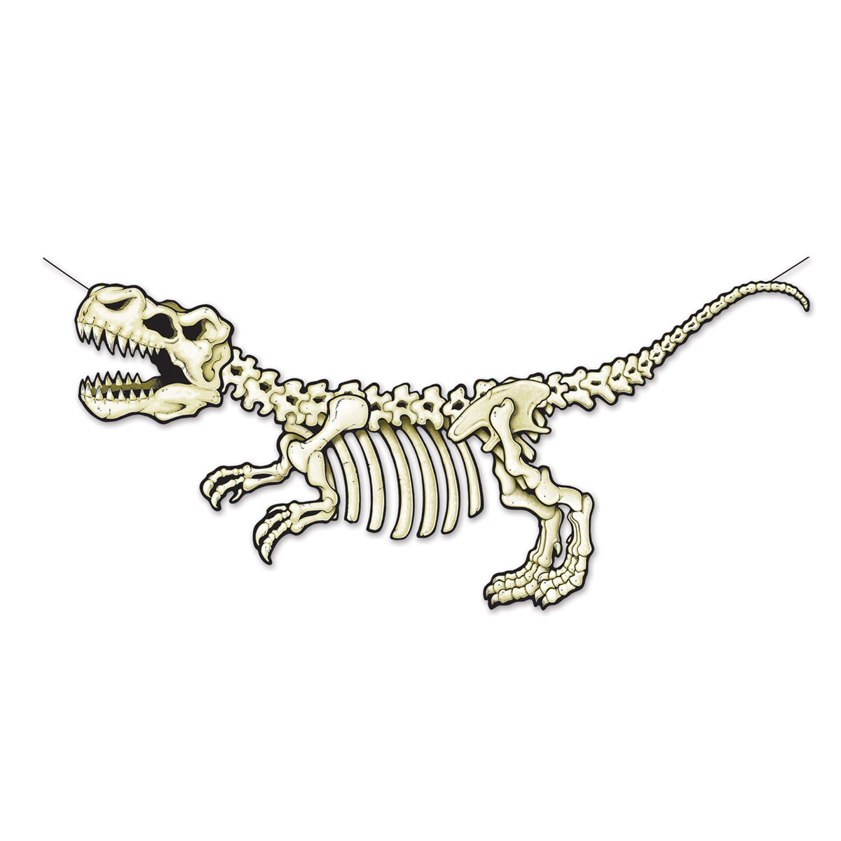 T-Rex Skeleton Streamer, (Pack Of 12)