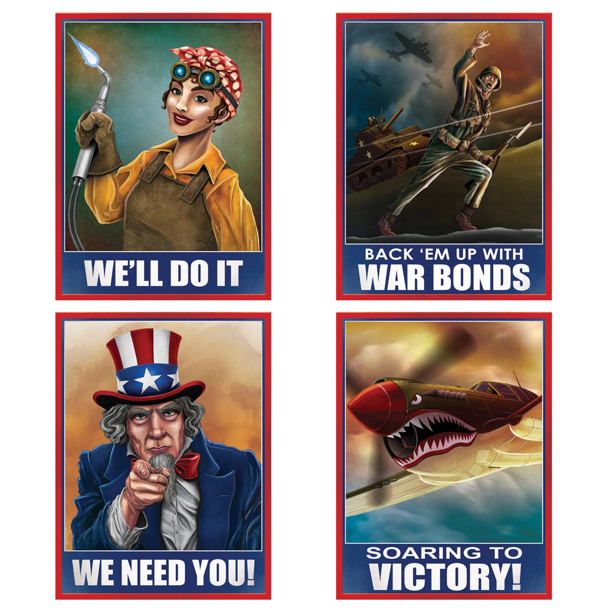 World War Ii Poster Cutouts, (Pack Of 12)