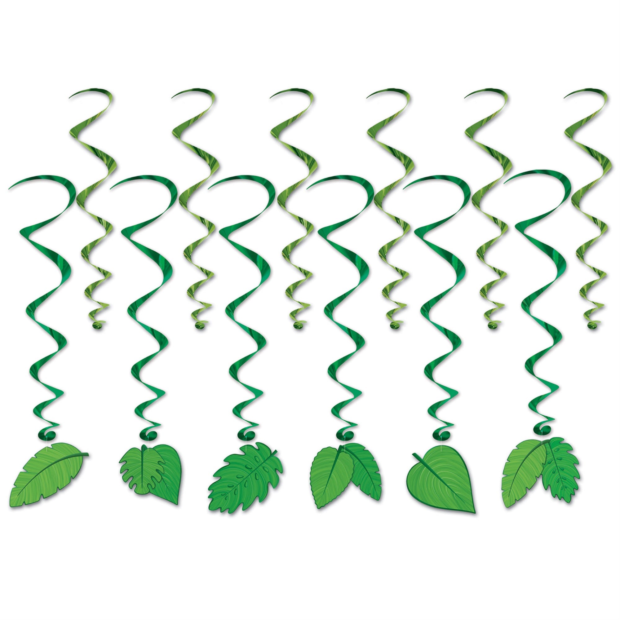 Tropical Leaves Whirls, (Pack Of 6)