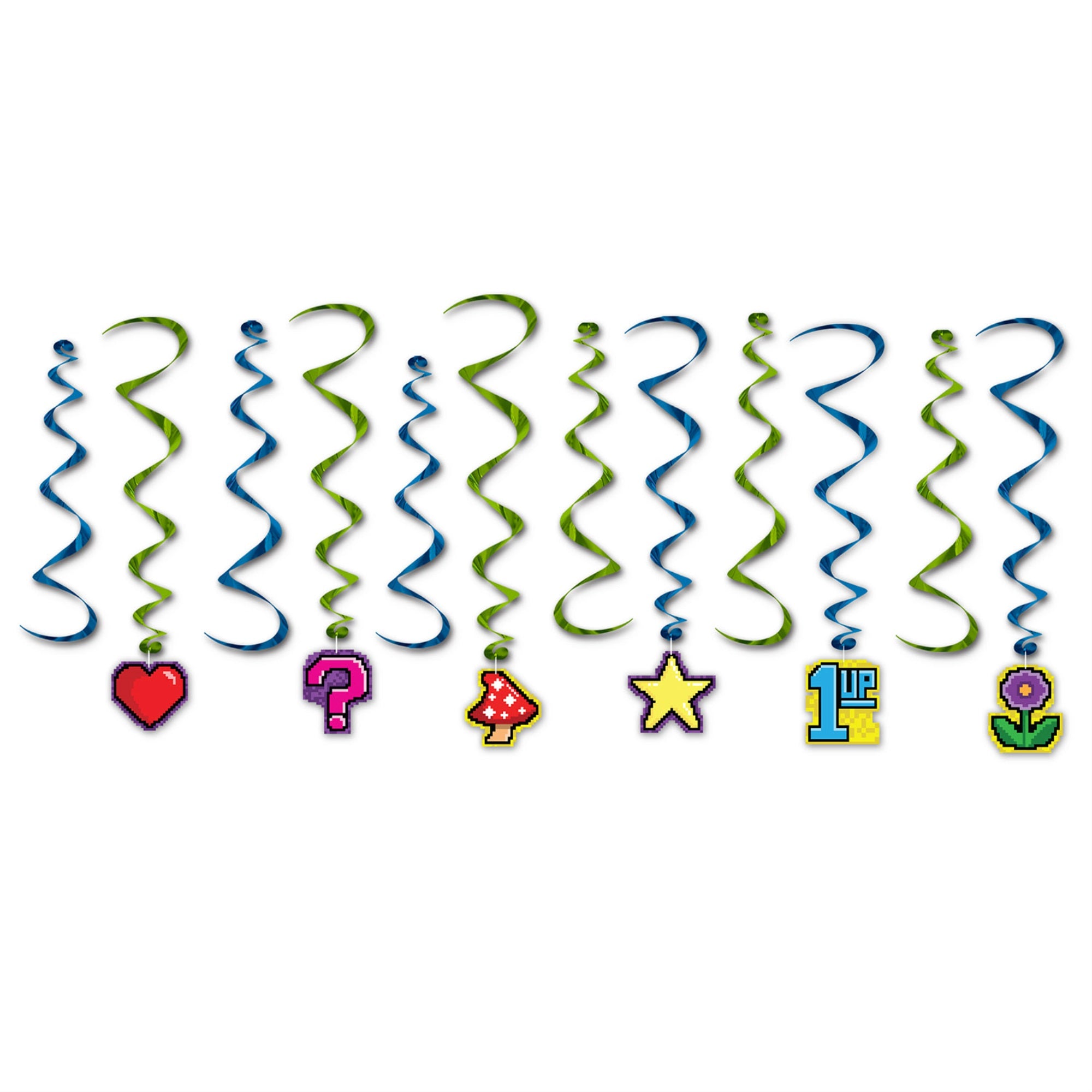 8-Bit Whirls, (Pack Of 6)