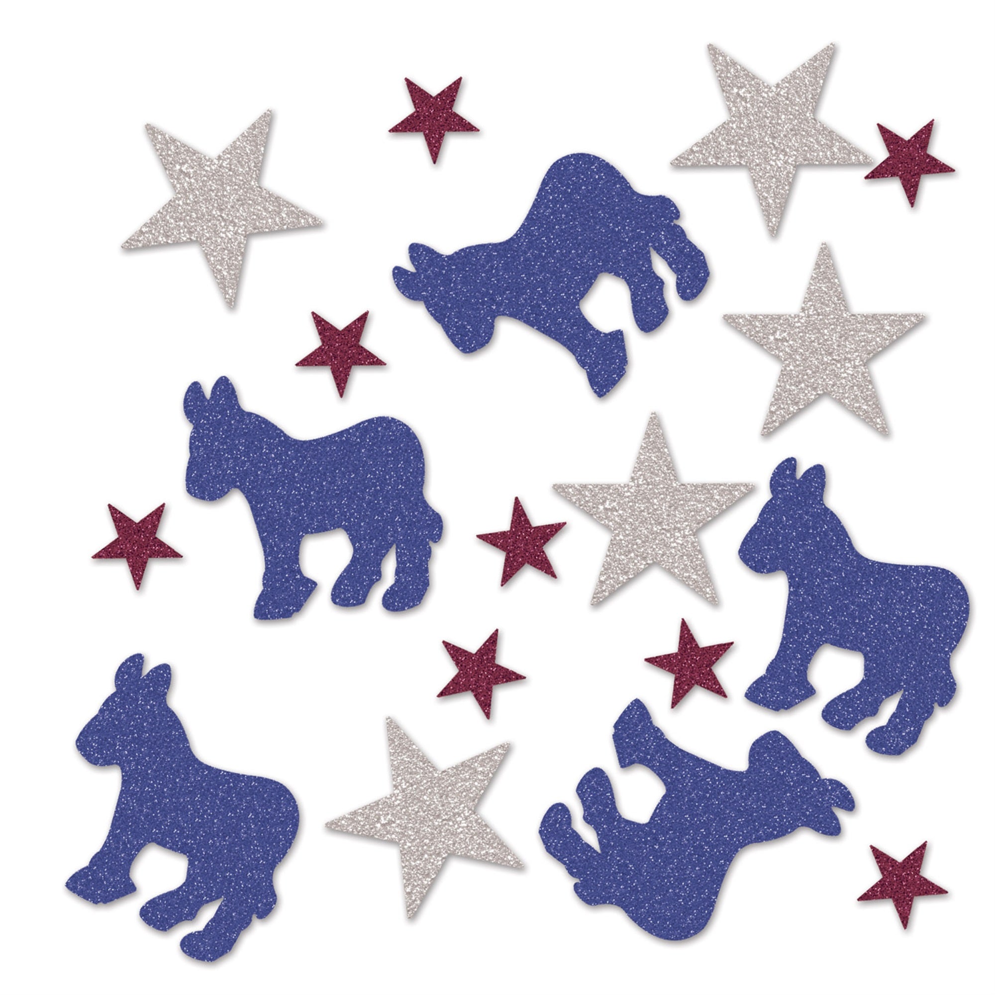 Democratic Deluxe Sparkle Confetti, (Pack Of 12)