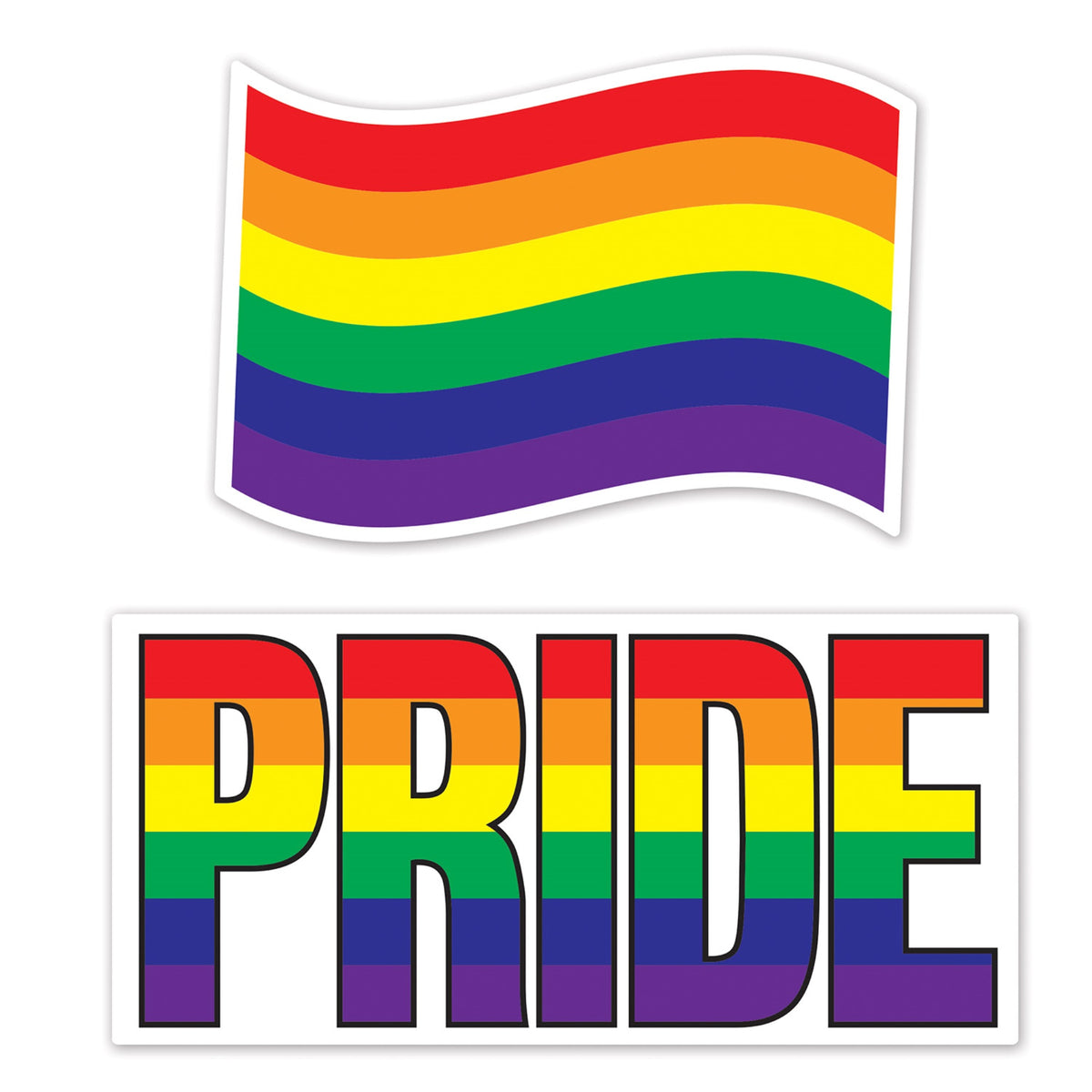 Jumbo Rainbow Cutouts, (Pack Of 12)