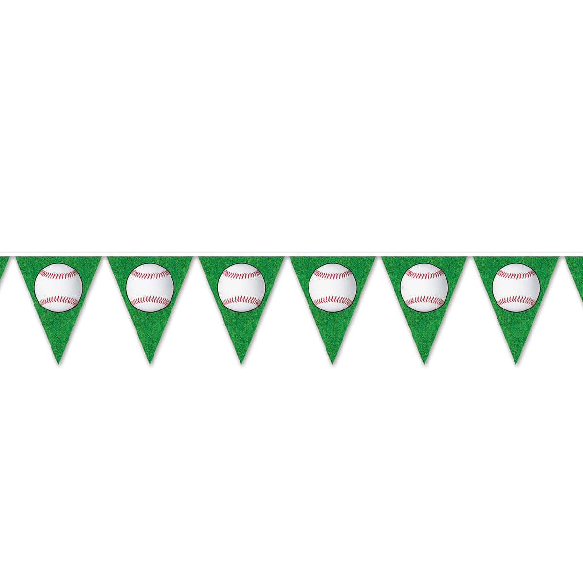Baseball Pennant Banner, (Pack Of 12)