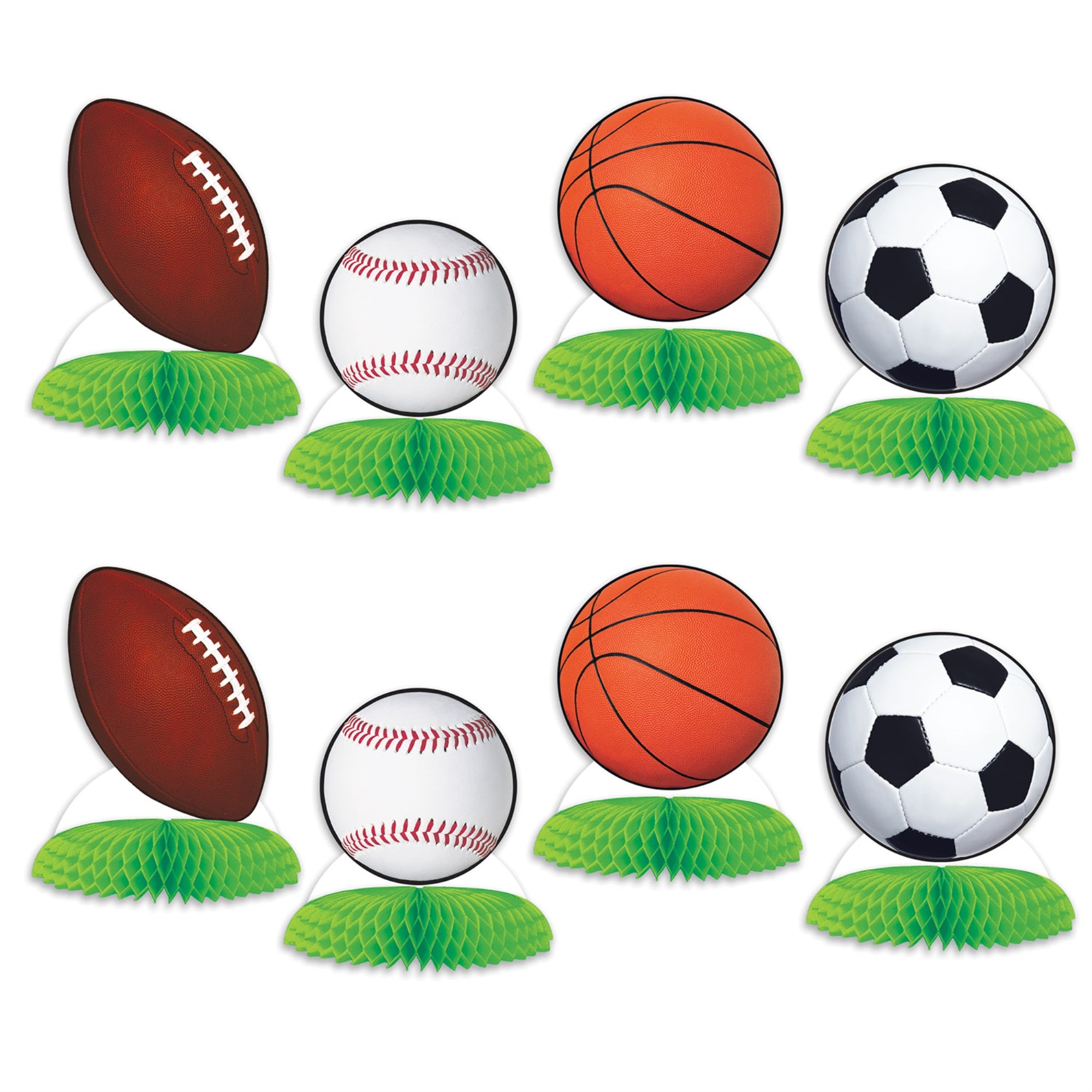 Sports Ball Mini Centerpieces, (Pack Of 12)