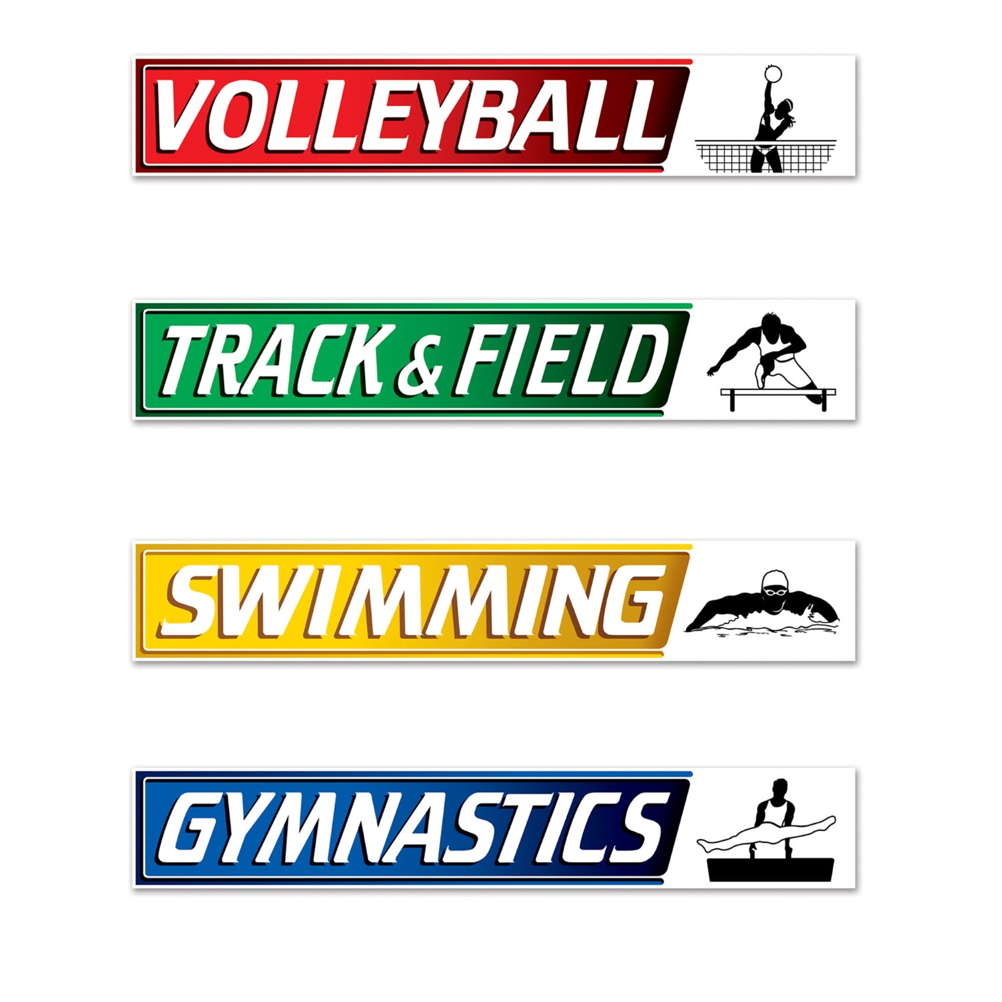 Summer Sports Street Sign Cutouts, (Pack Of 12)