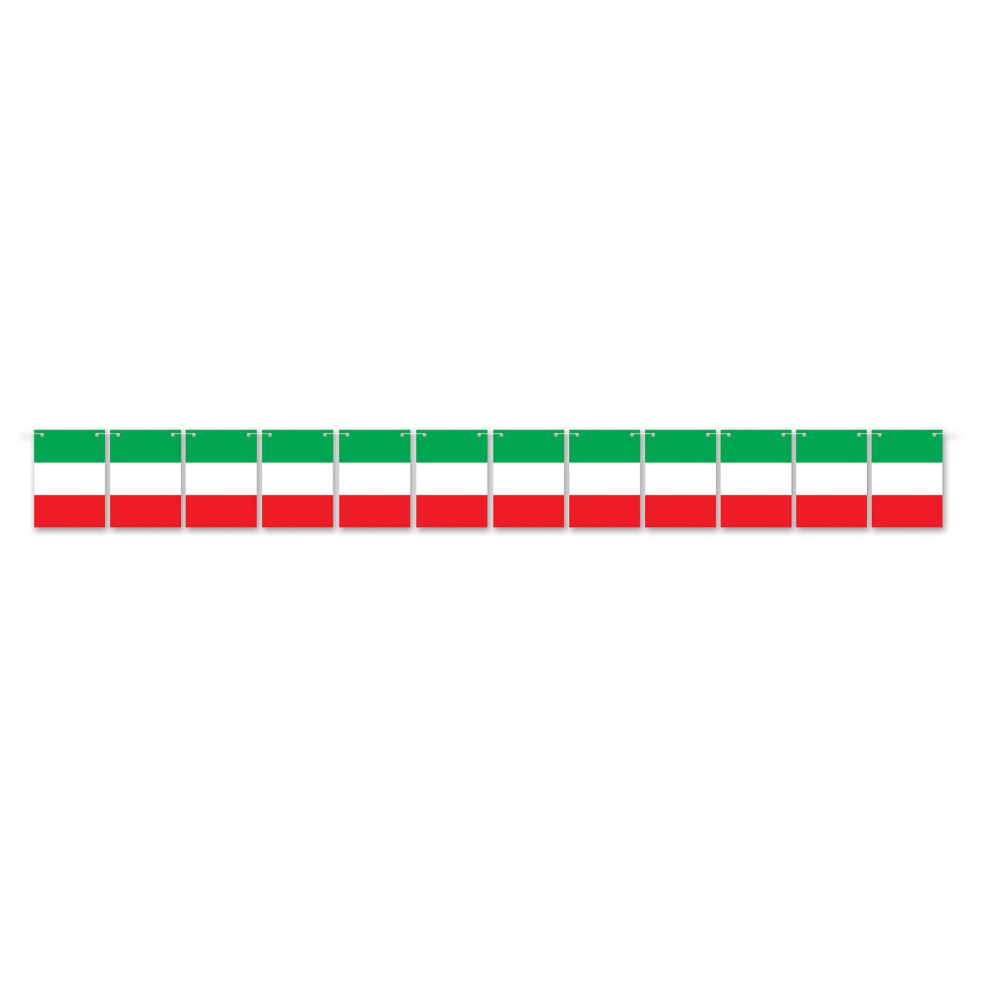 Italian Flag Streamer, (Pack Of 12)