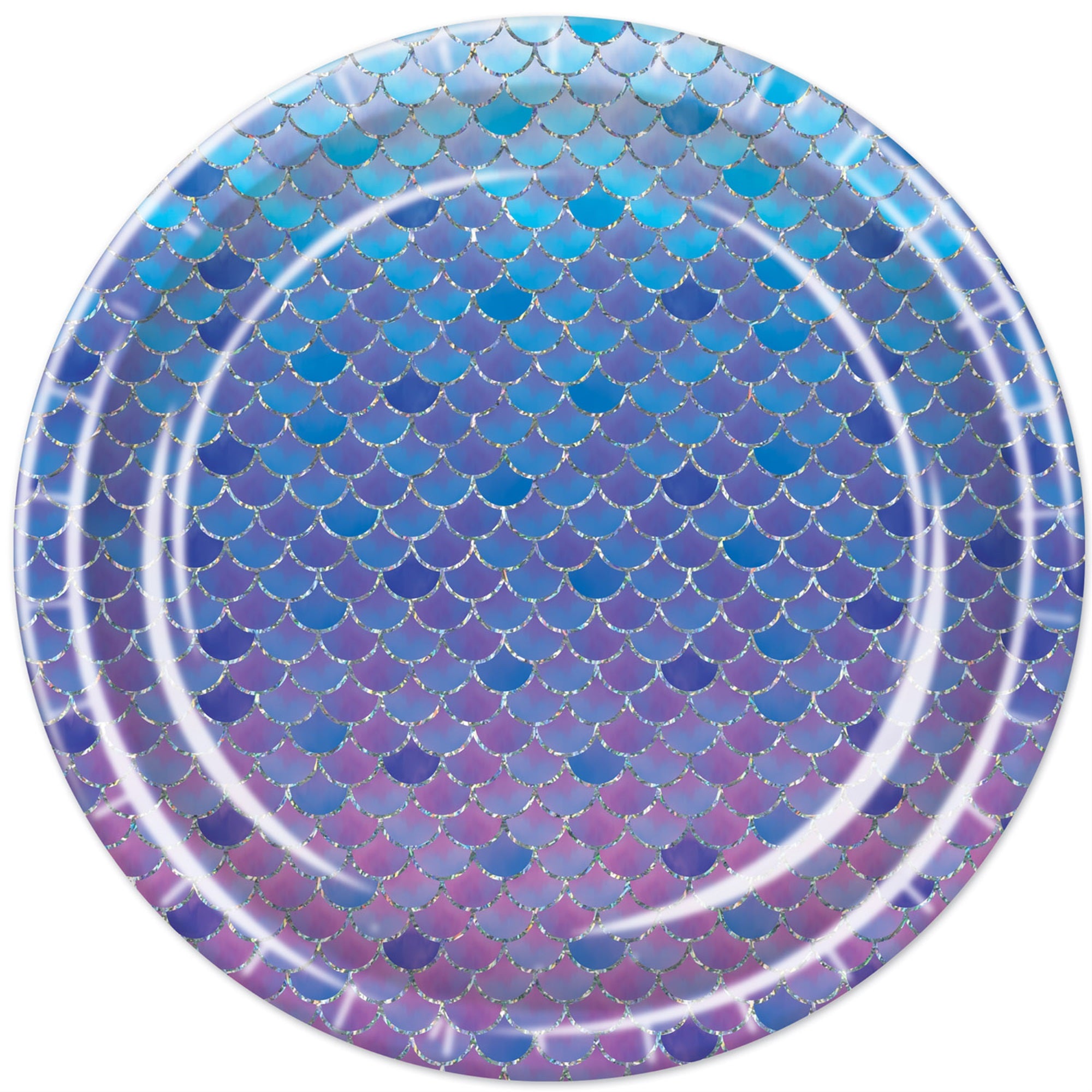Mermaid Scales Plates, (Pack Of 12)