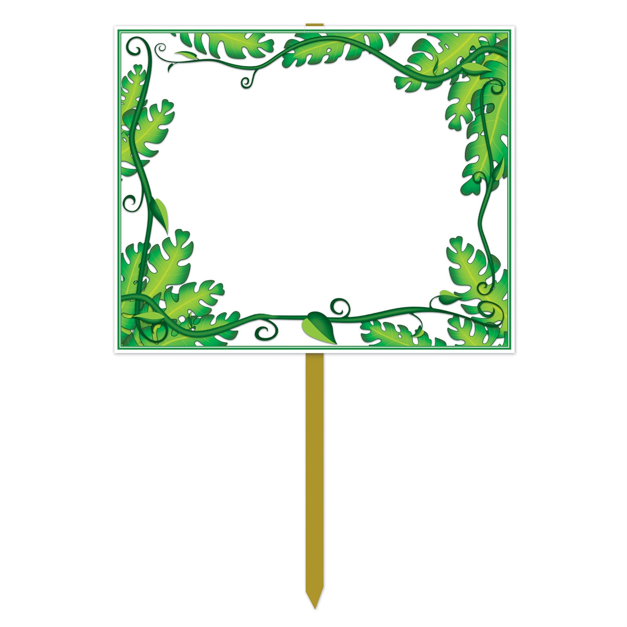 Blank  Jungle Yard Sign, (Pack Of 6)