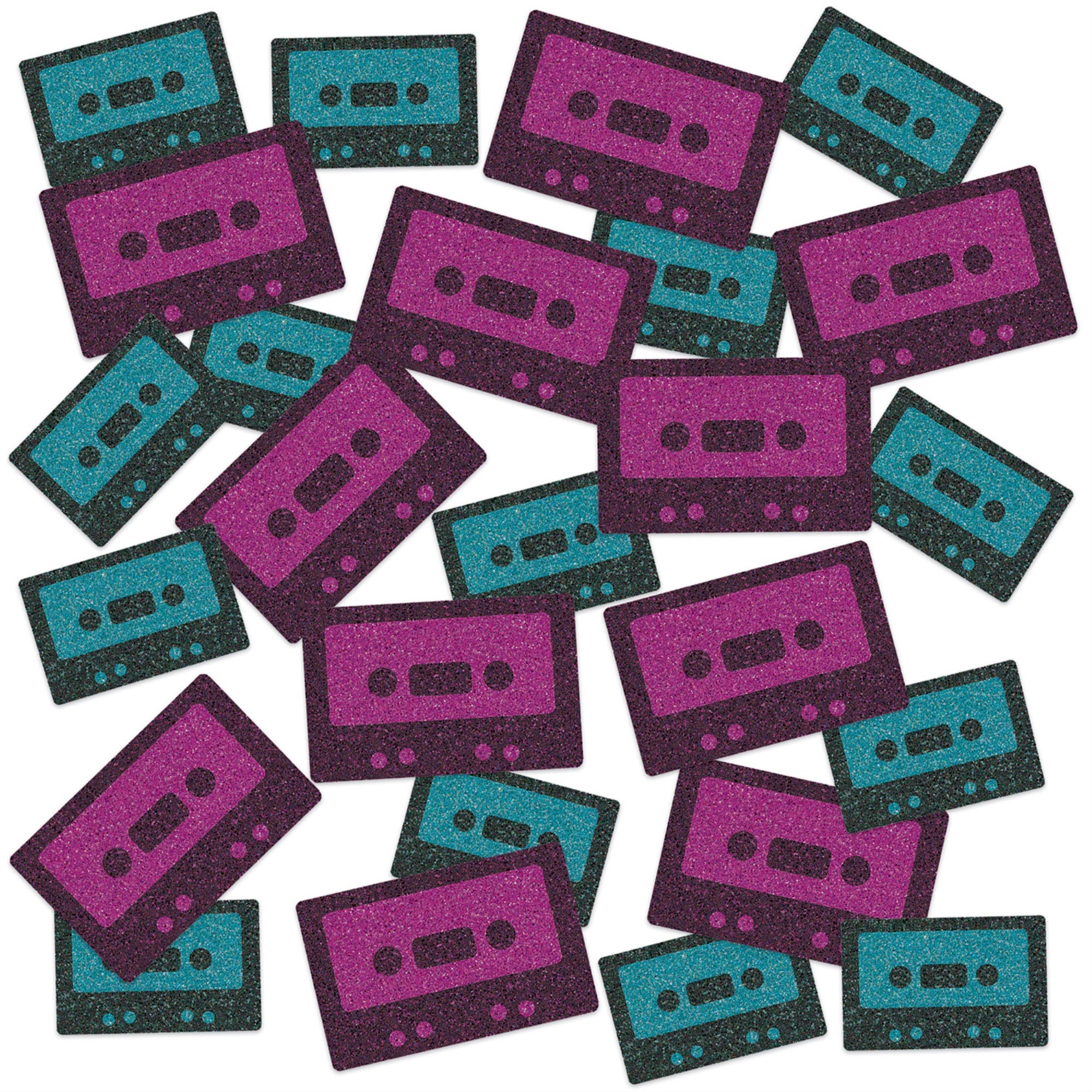 Cassette Tape Deluxe Sparkle Confetti, (Pack Of 12)