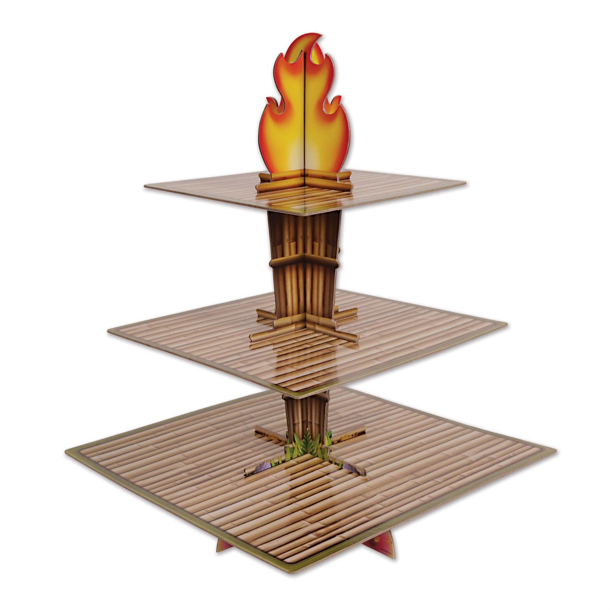 Tiki Torch Cupcake Stand, (Pack Of 12)