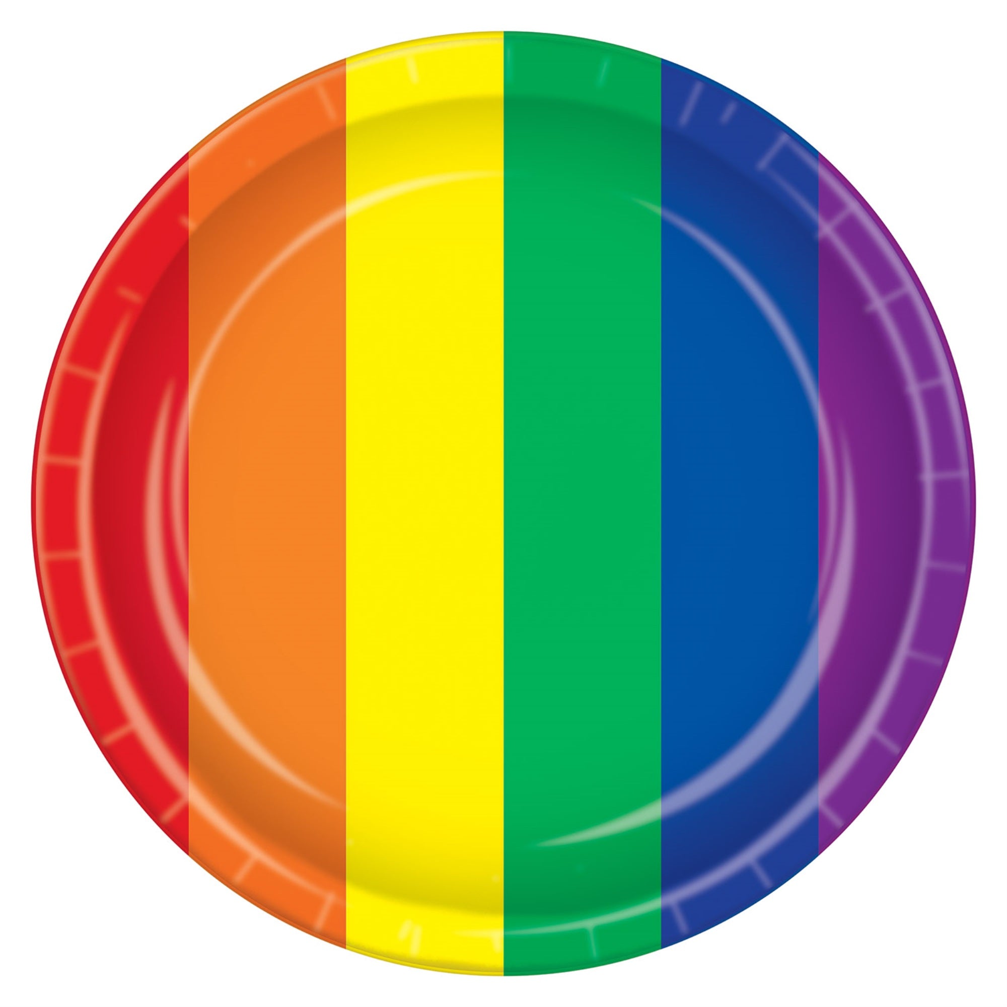 Rainbow Plates, (Pack Of 12)