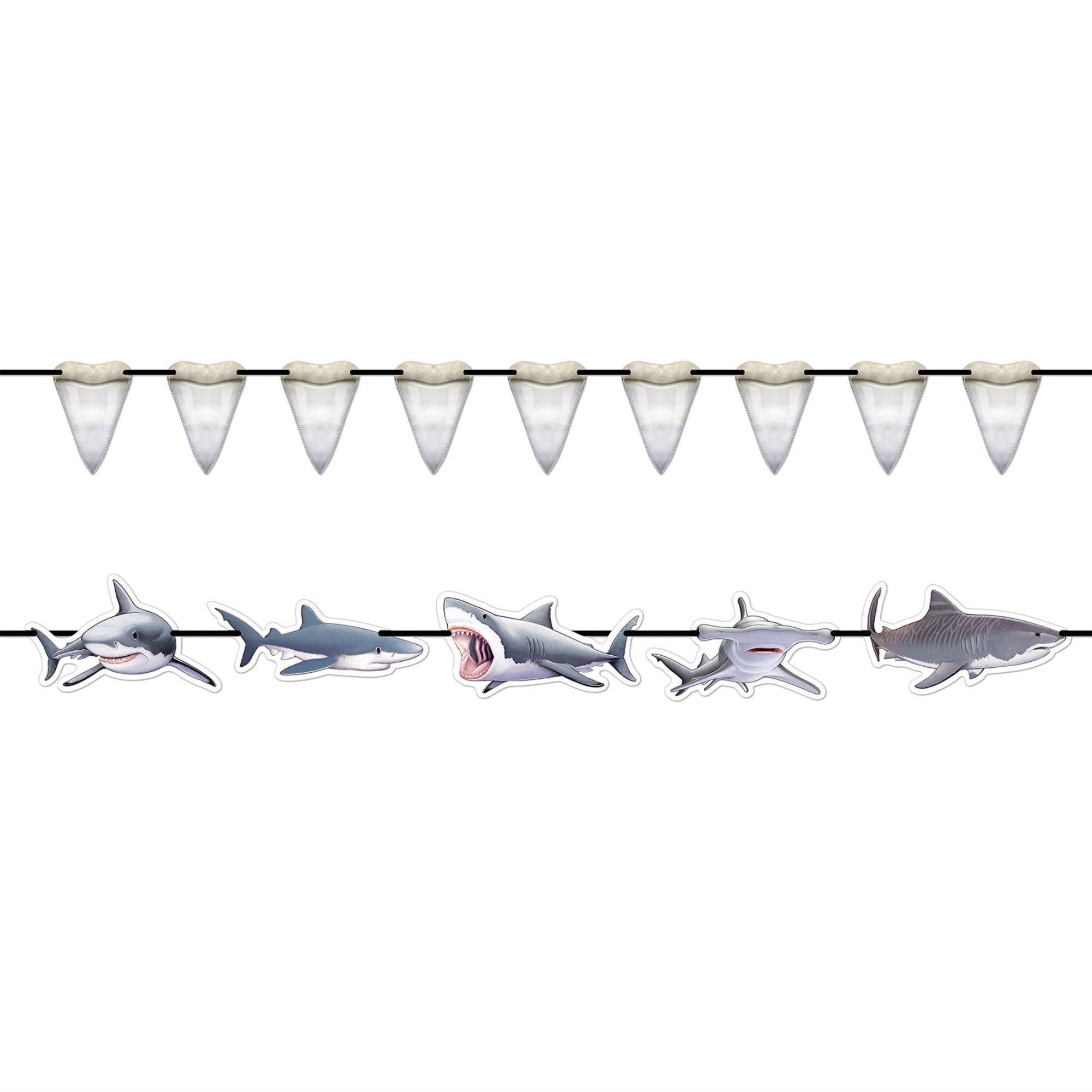 Shark Streamer Set, (Pack Of 12)