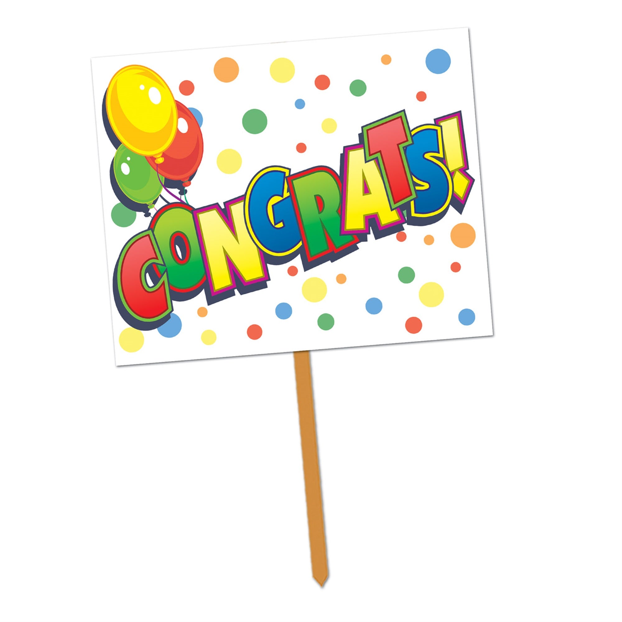 Congrats! Yard Sign, (Pack Of 6)