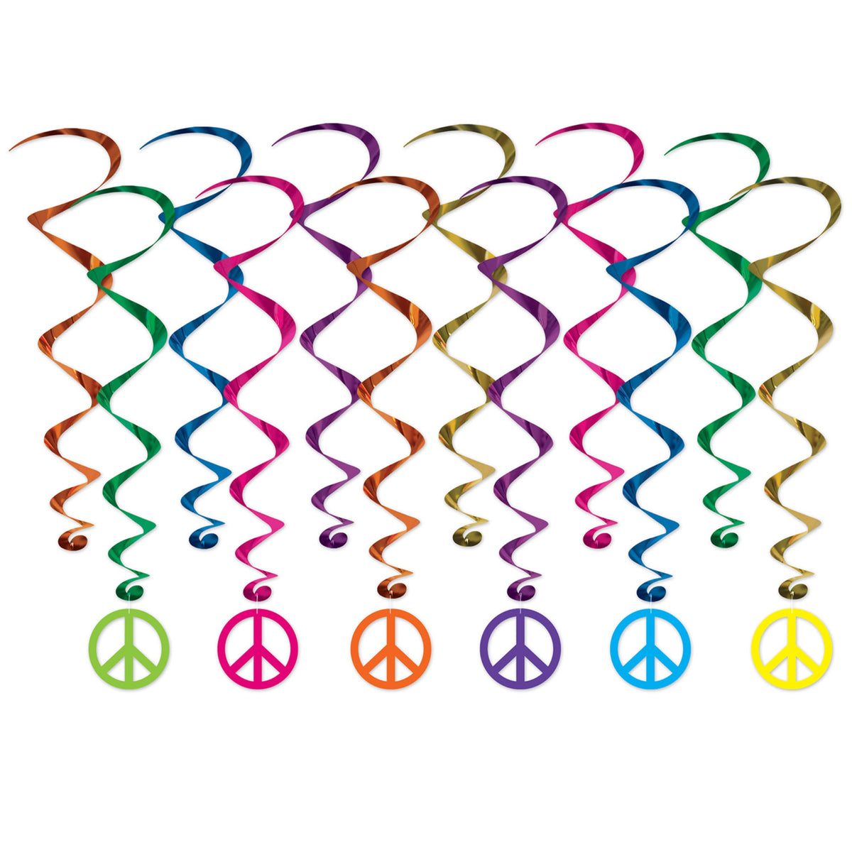 Peace Sign Whirls, (Pack Of 6)