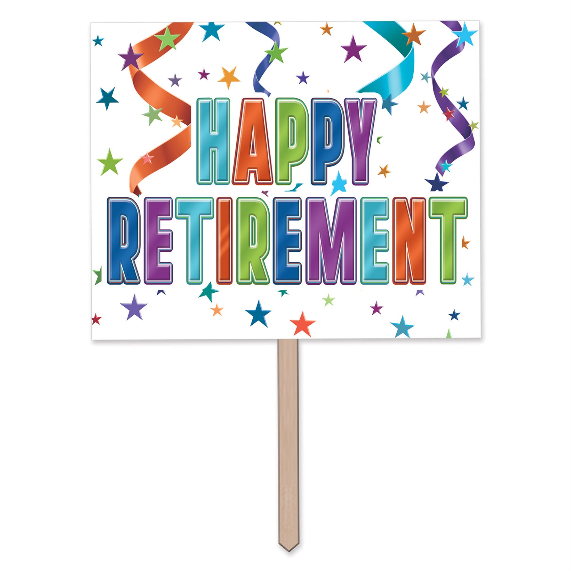 Happy Retirement Yard Sign, (Pack Of 6)