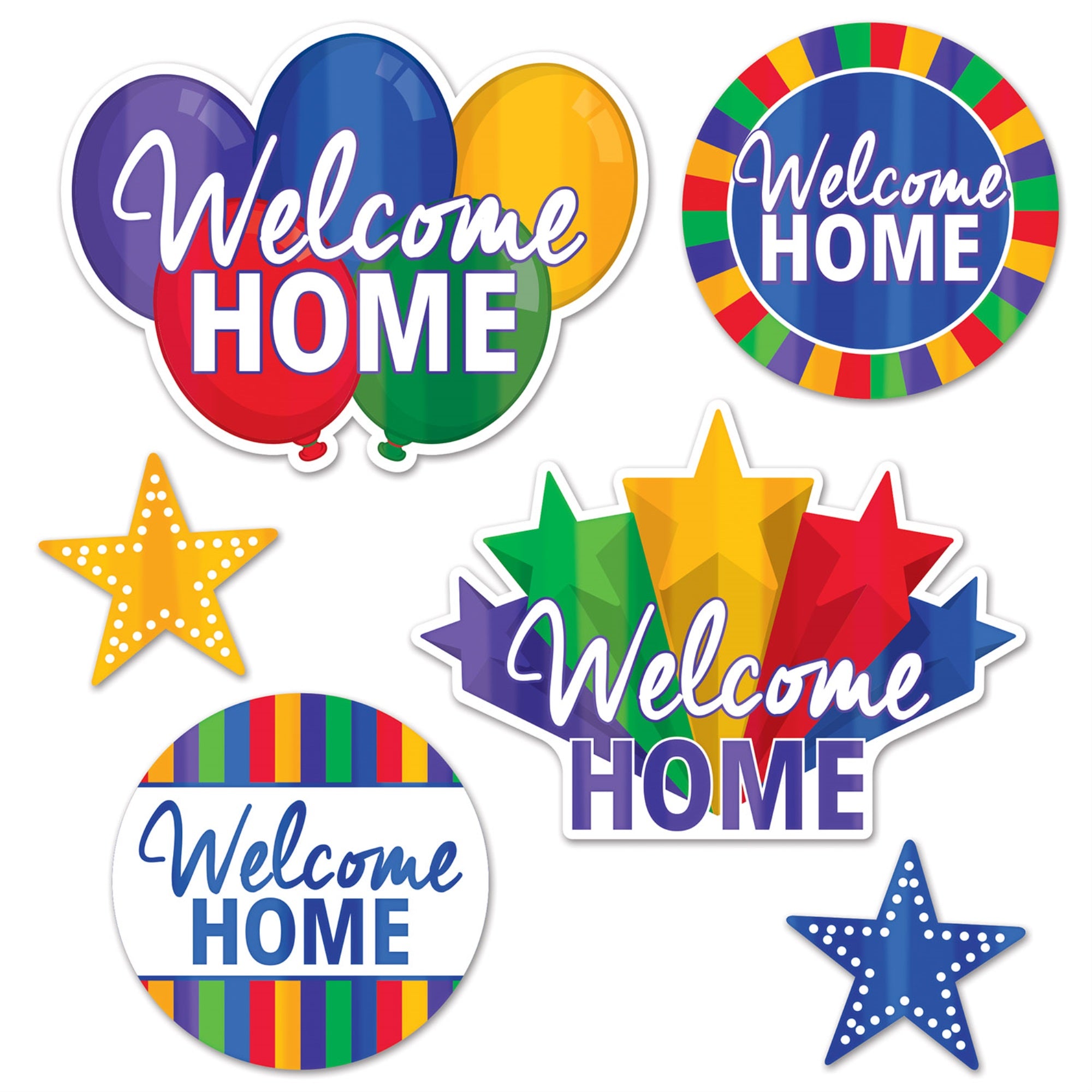 Foil Welcome Home Cutouts, (Pack Of 12)