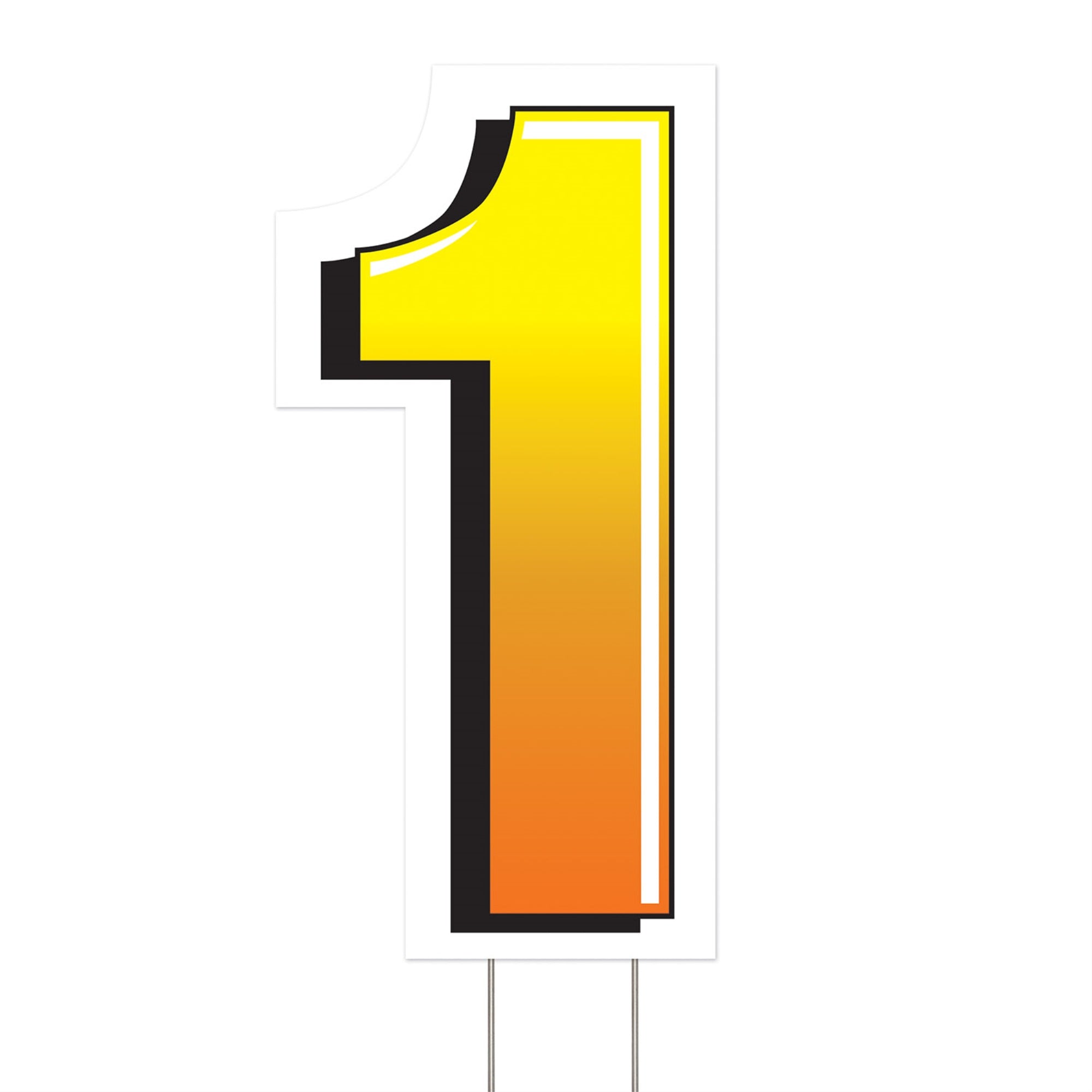 Plastic  1  Yard Sign, (Pack Of 3)
