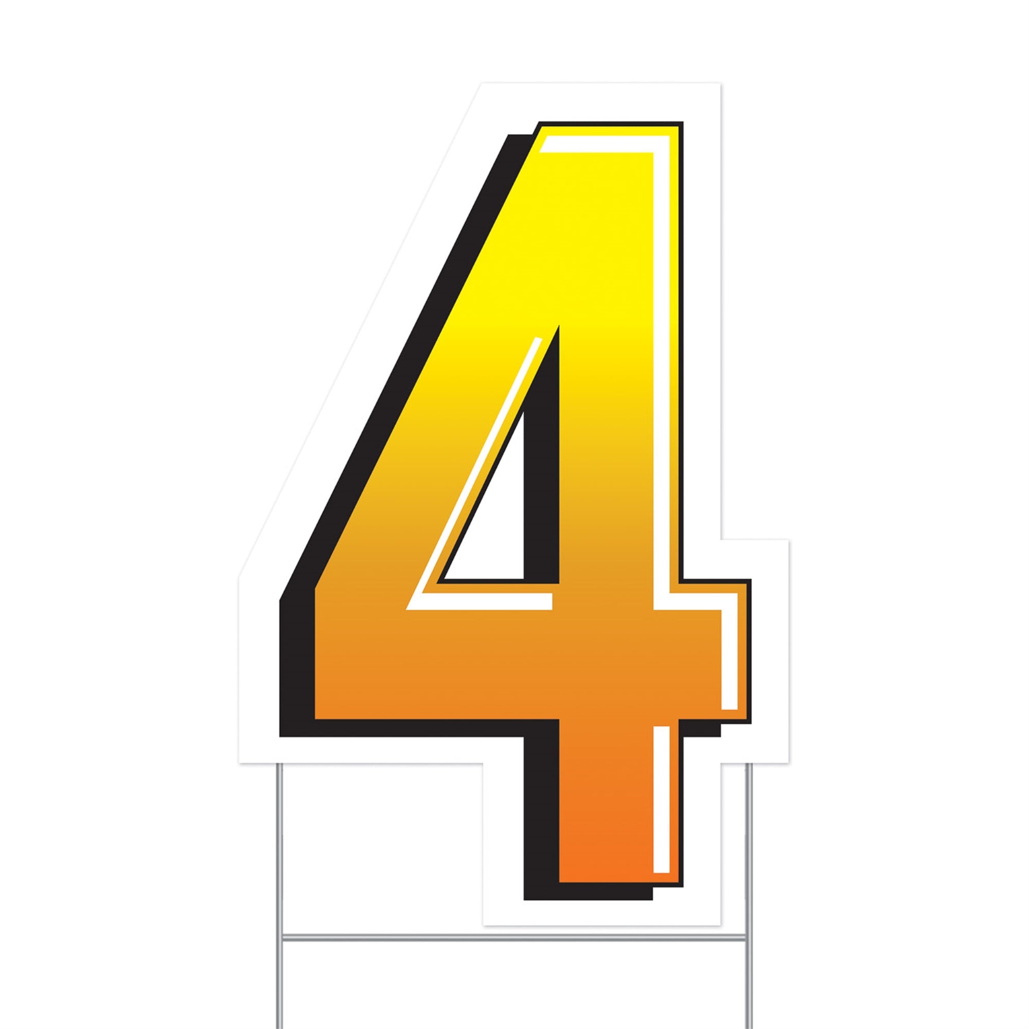 Plastic  4  Yard Sign, (Pack Of 3)