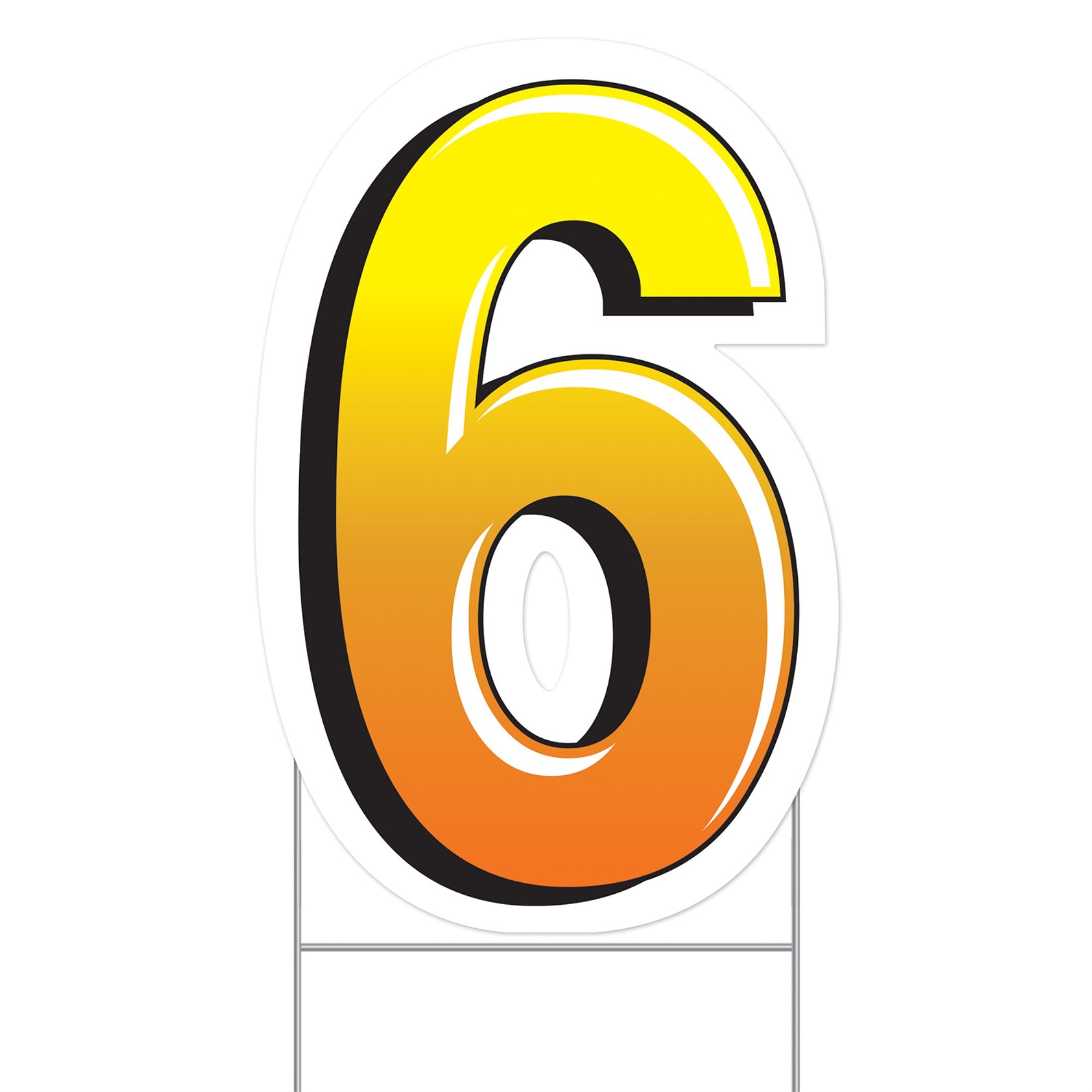 Plastic  6  Yard Sign, (Pack Of 3)